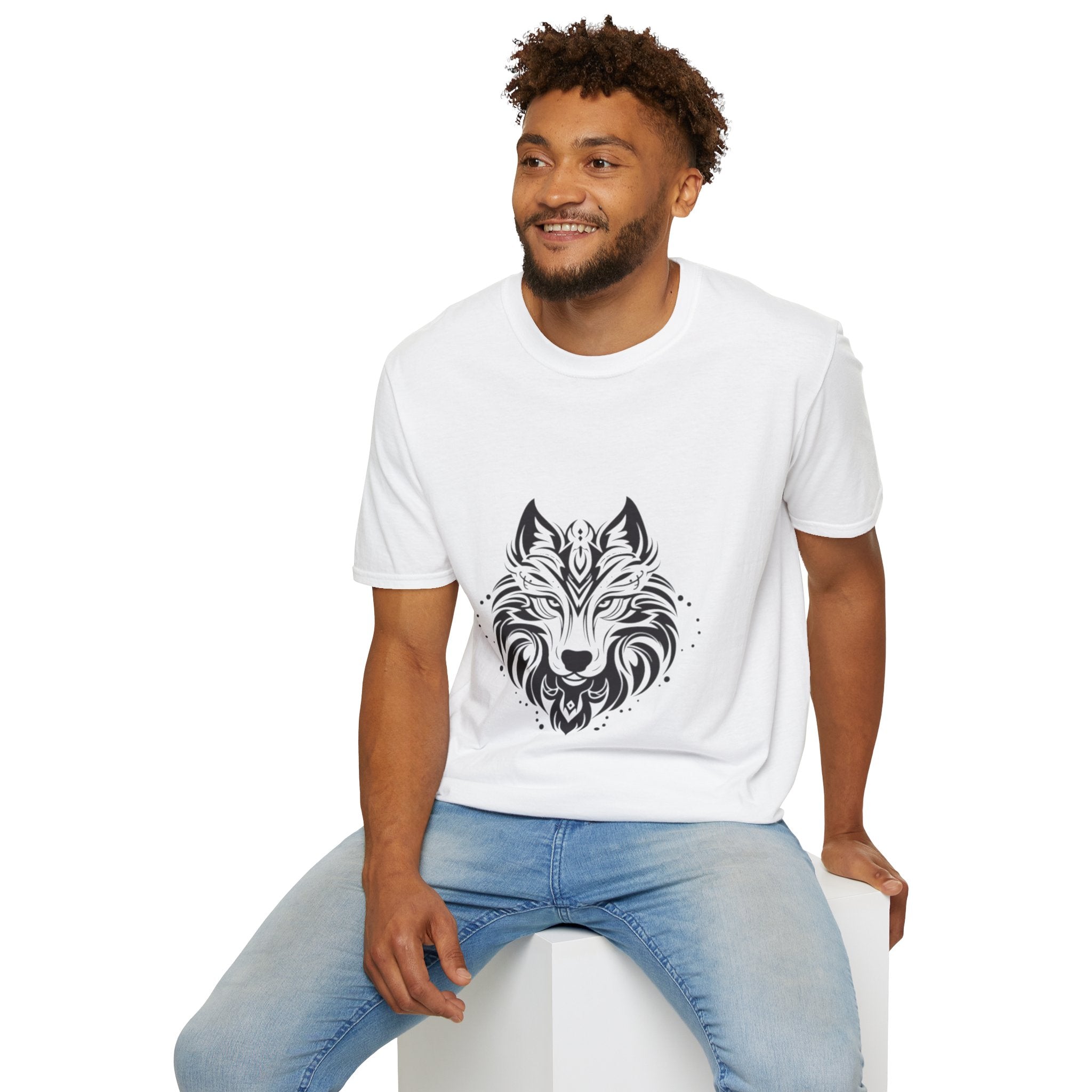 Wolf Mandala T-Shirt — Tribal Geometric Wolf Art Tee