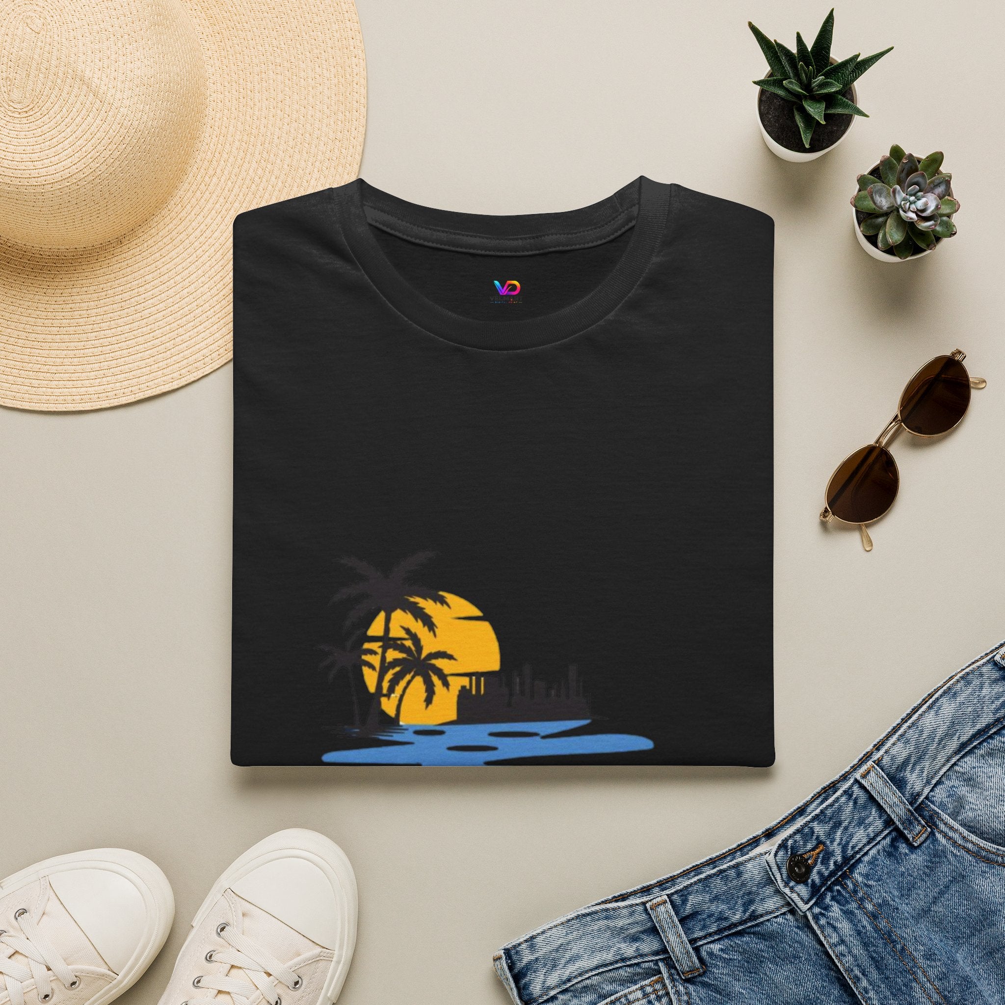 Sunset Beach T-Shirt — "Life Is Better" Palm Tree Graphic