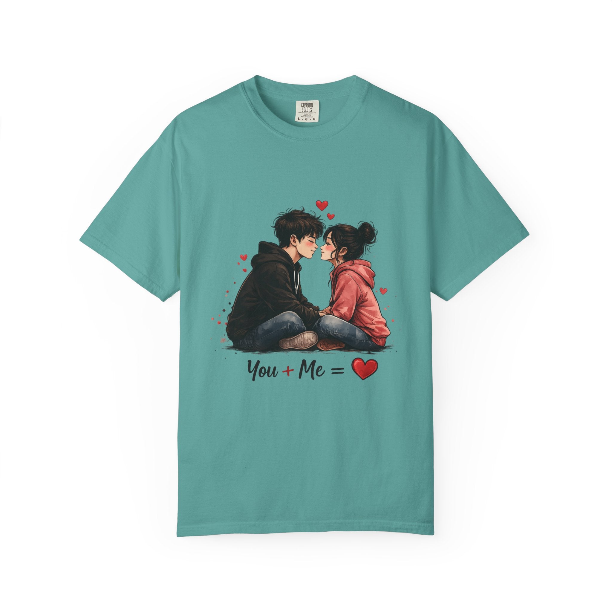 You + Me =  Romantic Couple T-Shirt