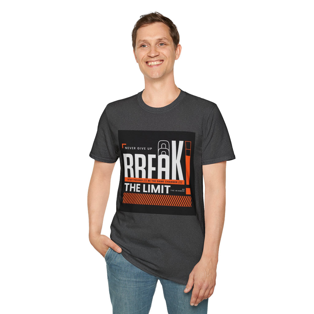 Break the Limit T-Shirt — “Never Give Up, Break” Motivational Graphic Tee