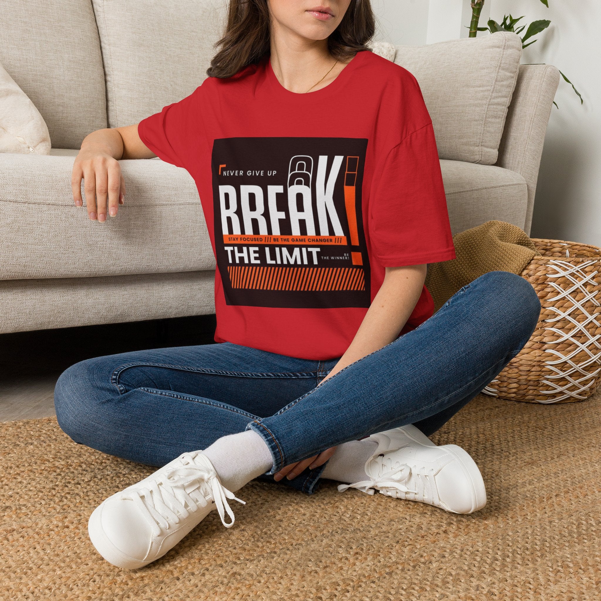 Break the Limit T-Shirt — “Never Give Up, Break” Motivational Graphic Tee