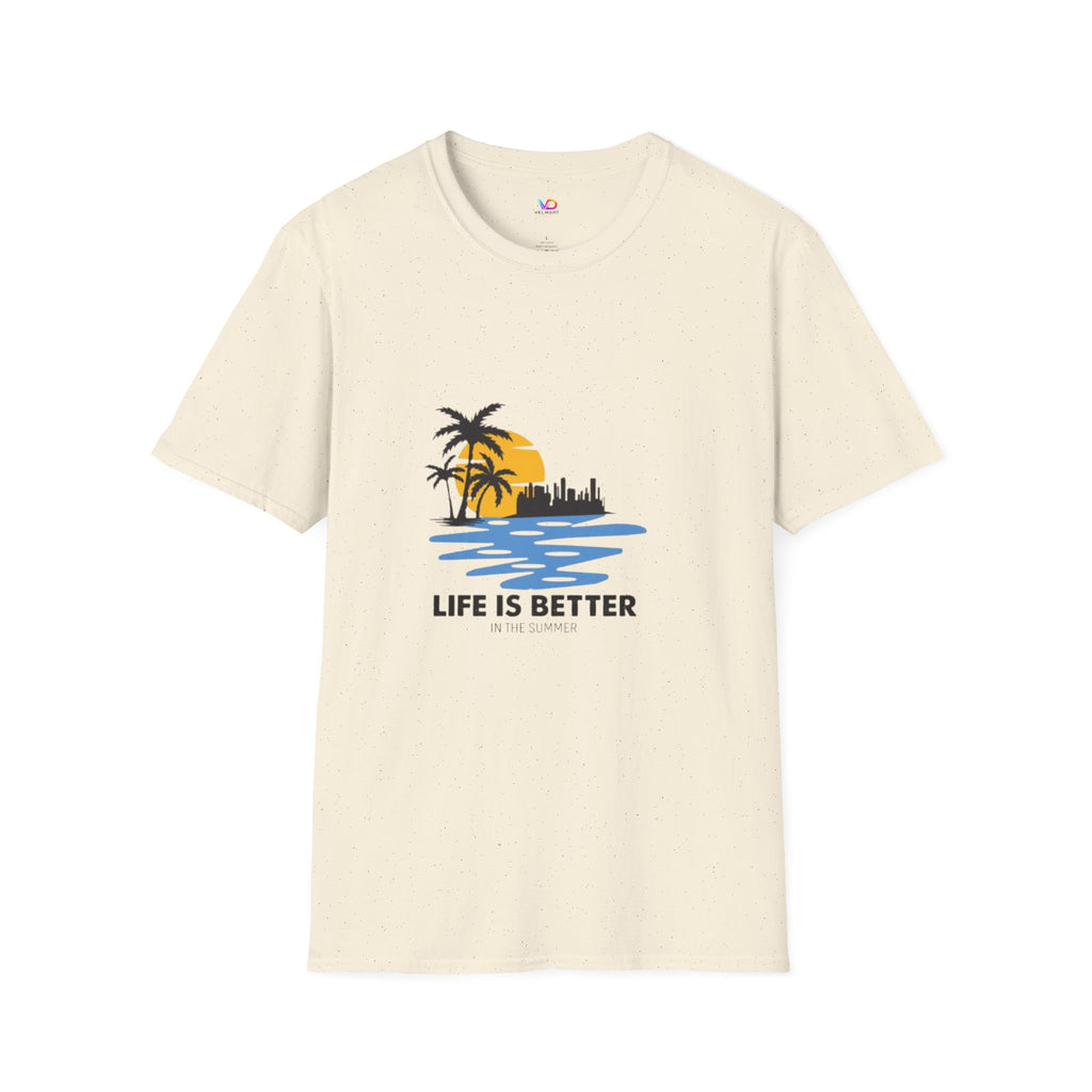 Sunset Beach T-Shirt — "Life Is Better" Palm Tree Graphic