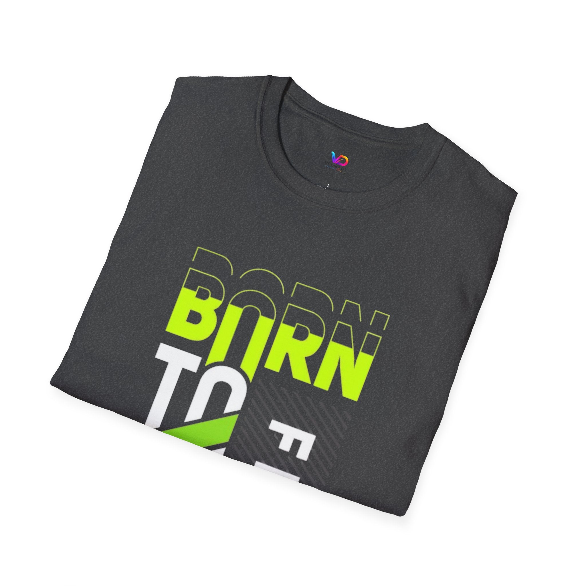 T-Shirt — Born To Be Free Neon Graphic Tee