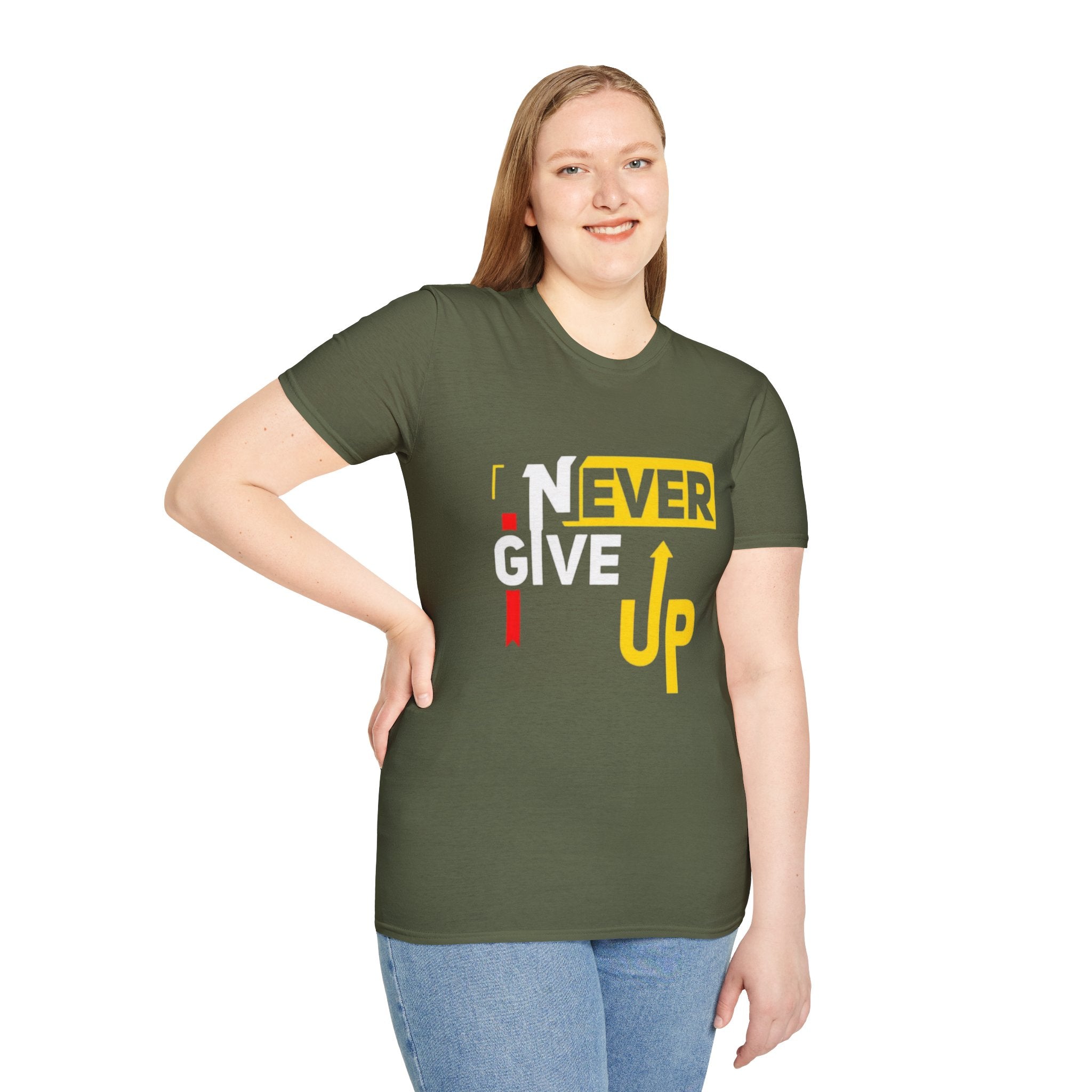 Never Give Up T-Shirt — Motivational Graphic Tee