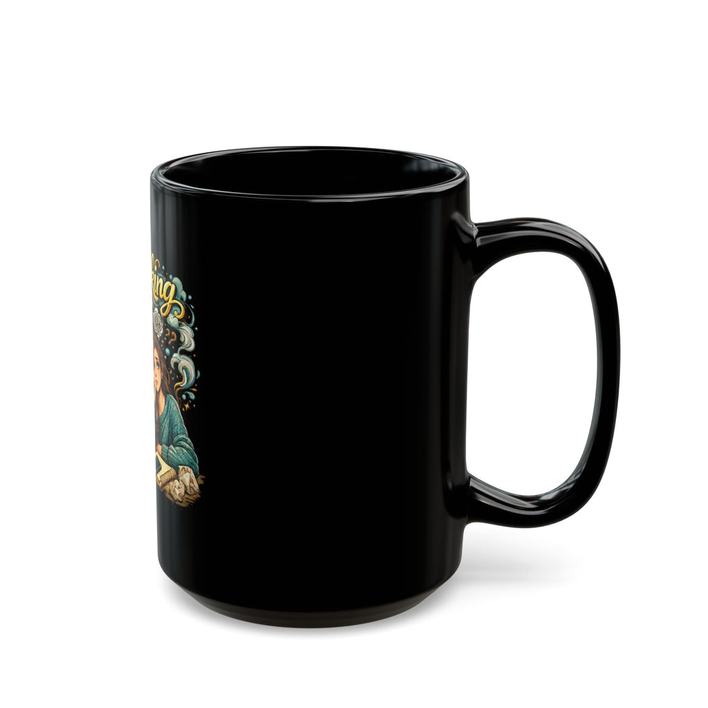 Overthinking Loading Please Wait Coffee Mug — Black Ceramic 11oz/15oz