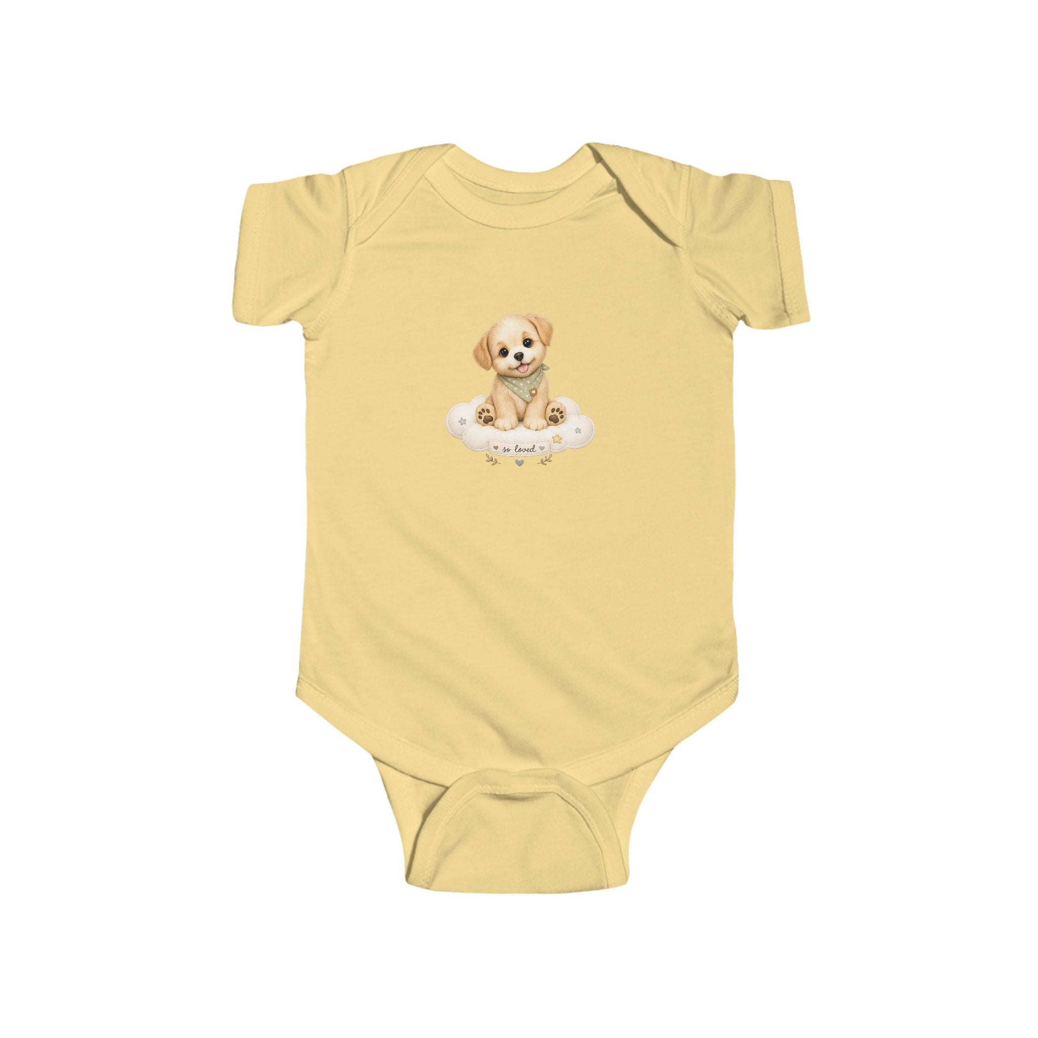 Cute Puppy Infant Bodysuit – Adorable Watercolor Dog Baby Onesie