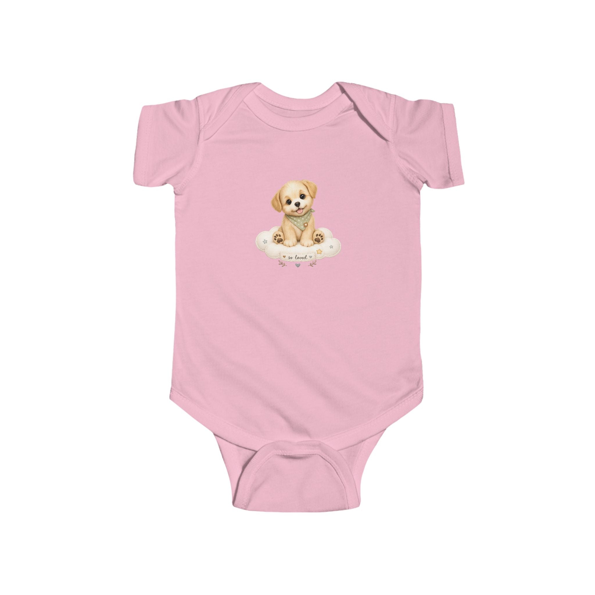Cute Puppy Infant Bodysuit – Adorable Watercolor Dog Baby Onesie