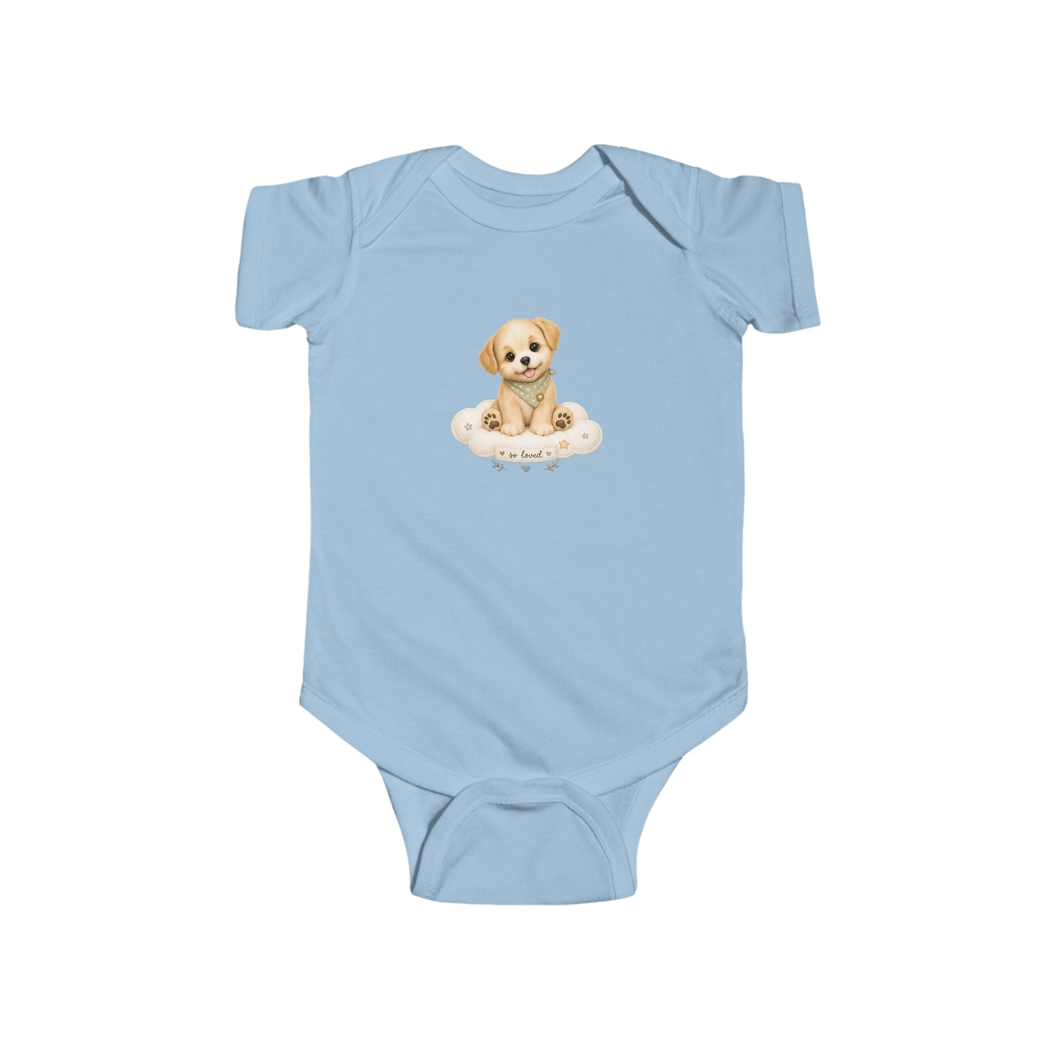 Cute Puppy Infant Bodysuit – Adorable Watercolor Dog Baby Onesie