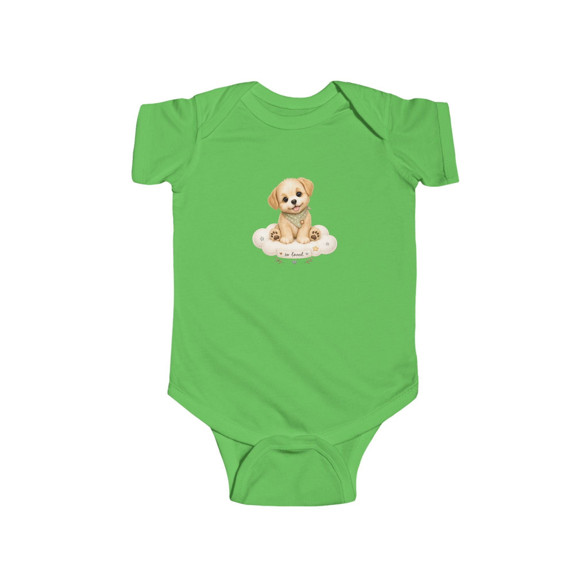 Cute Puppy Infant Bodysuit – Adorable Watercolor Dog Baby Onesie
