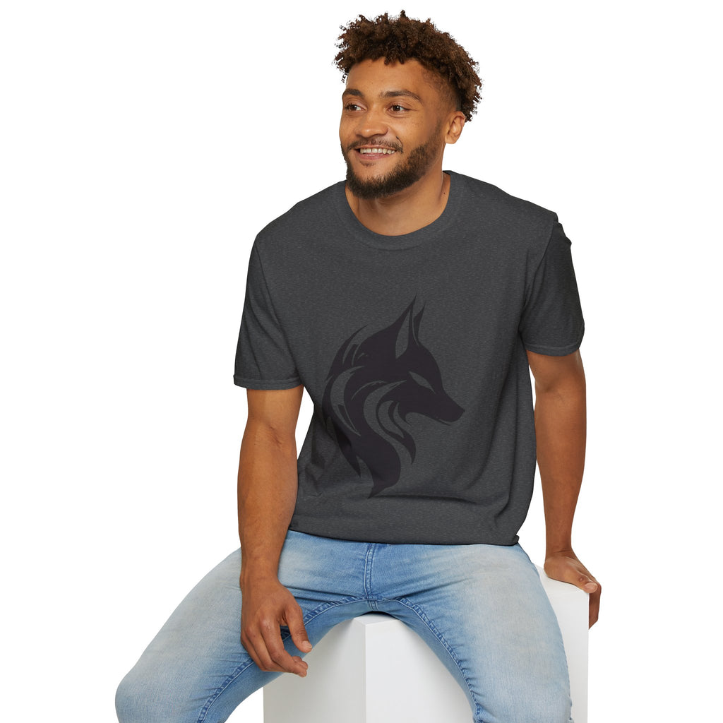 Wolf Silhouette T-Shirt — Tribal Black Wolf Graphic Tee