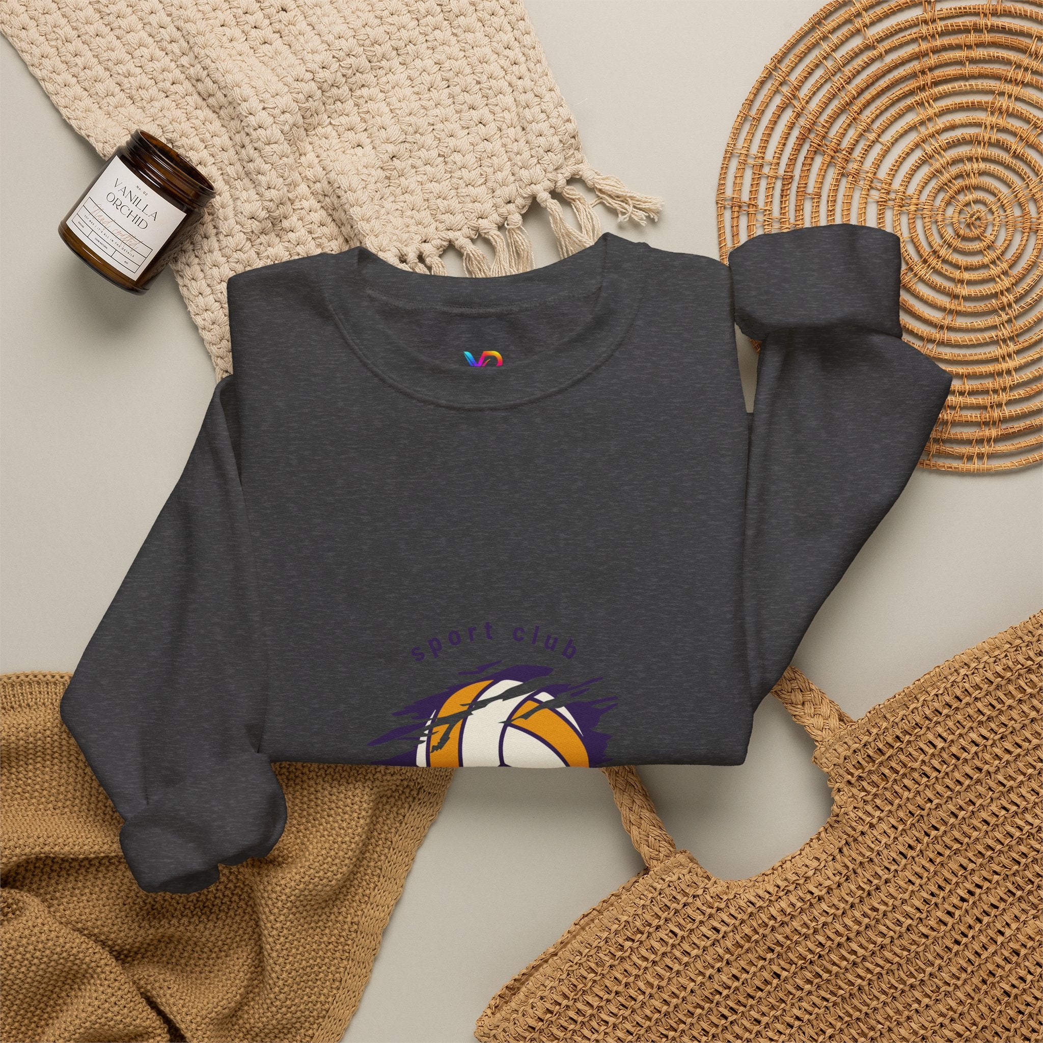 Volleyball Time Crewneck Sweatshirt — Sport Club Graphic Pullover