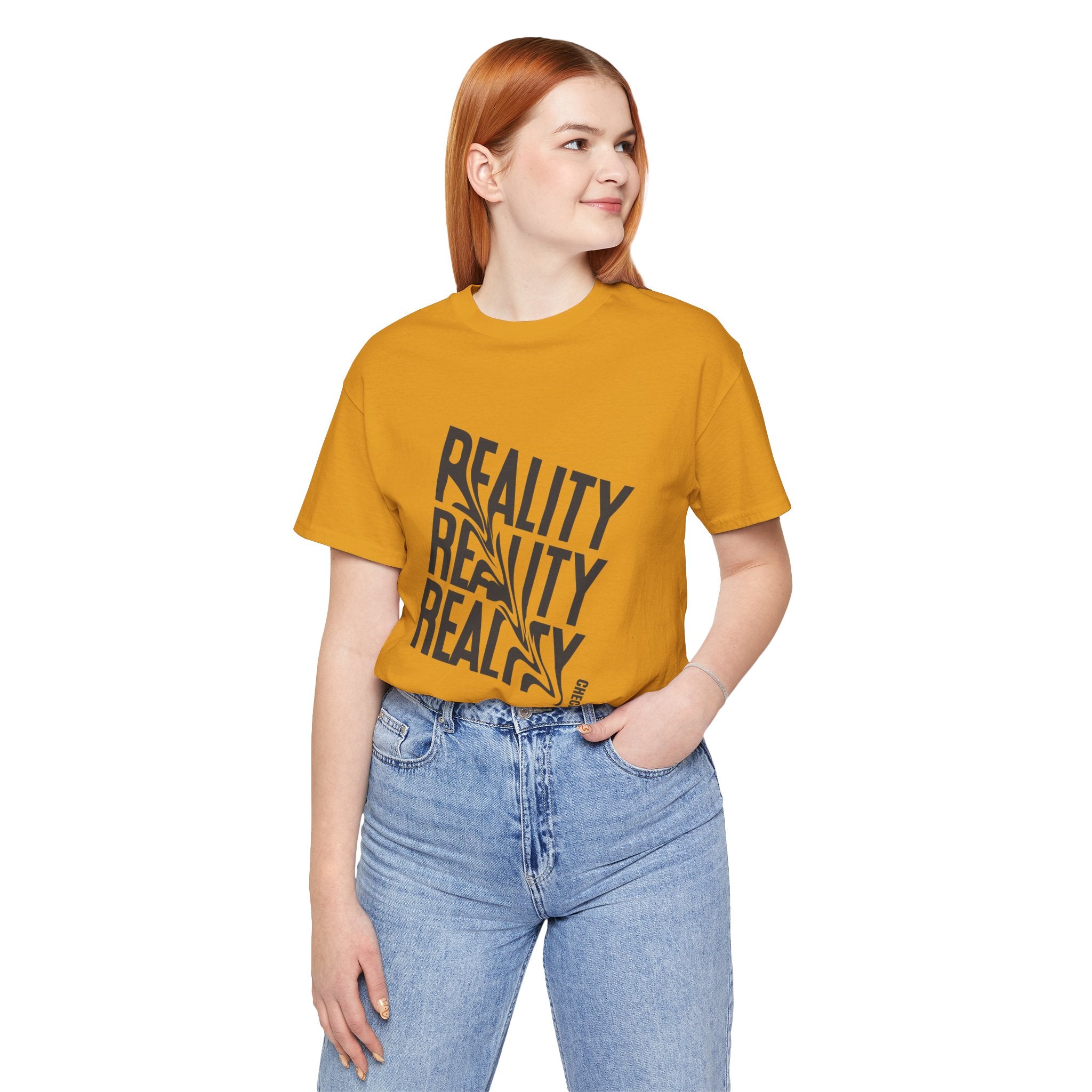 Reality Repeat Tee — Graphic Typography T-Shirt