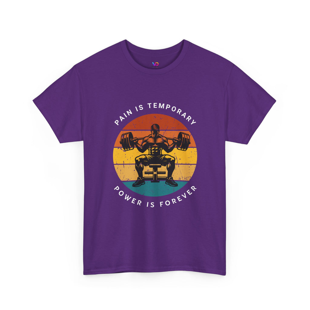 T-shirt d'entraînement – T-shirt de musculation rétro « La douleur est temporaire, la puissance est éternelle »