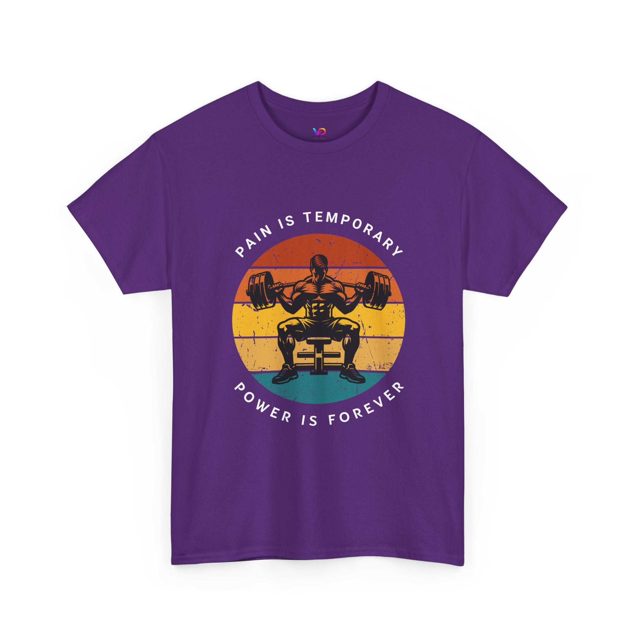 T-shirt d'entraînement – T-shirt de musculation rétro « La douleur est temporaire, la puissance est éternelle »