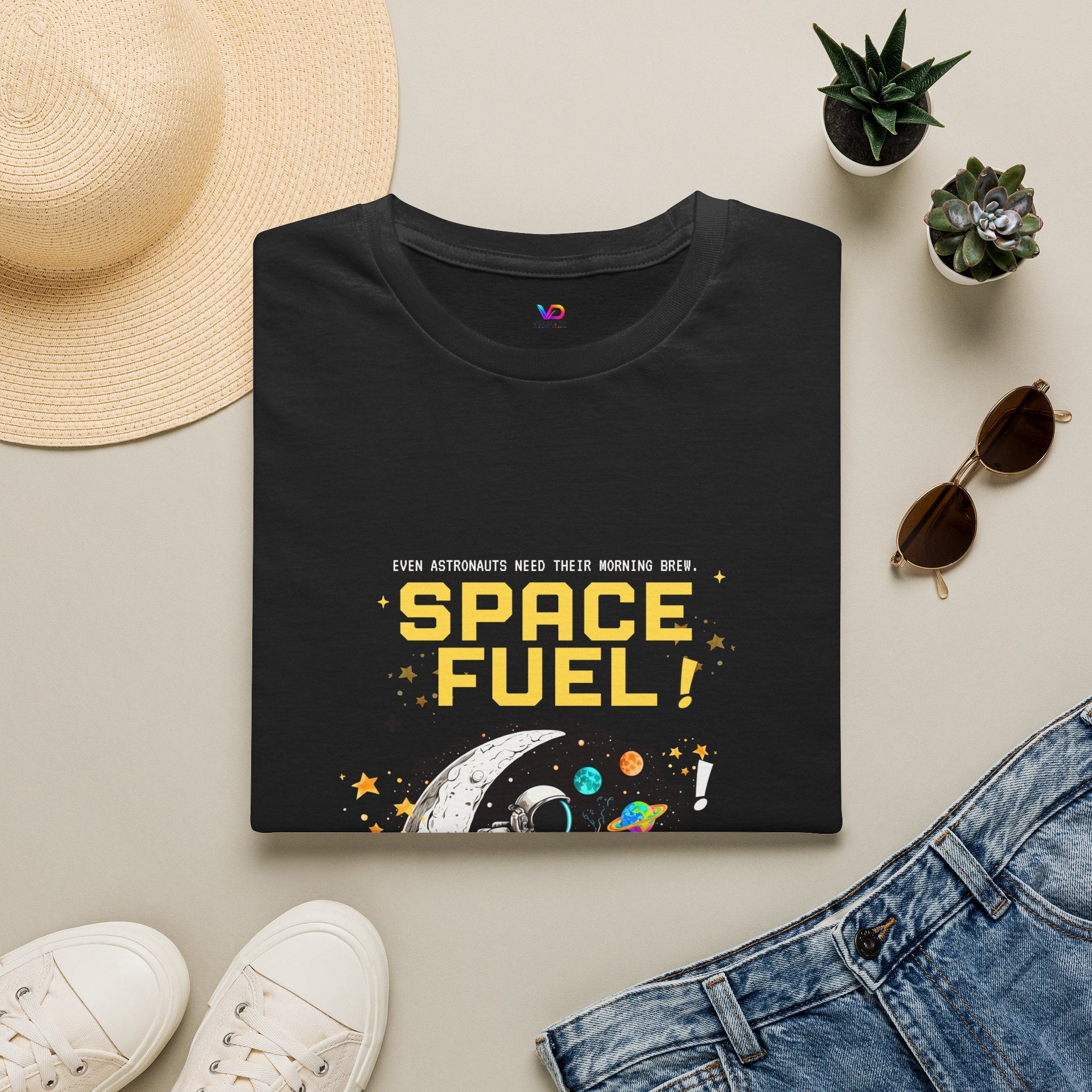 Space Fuel T-Shirt — Retro Planet Donut Graphic Tee