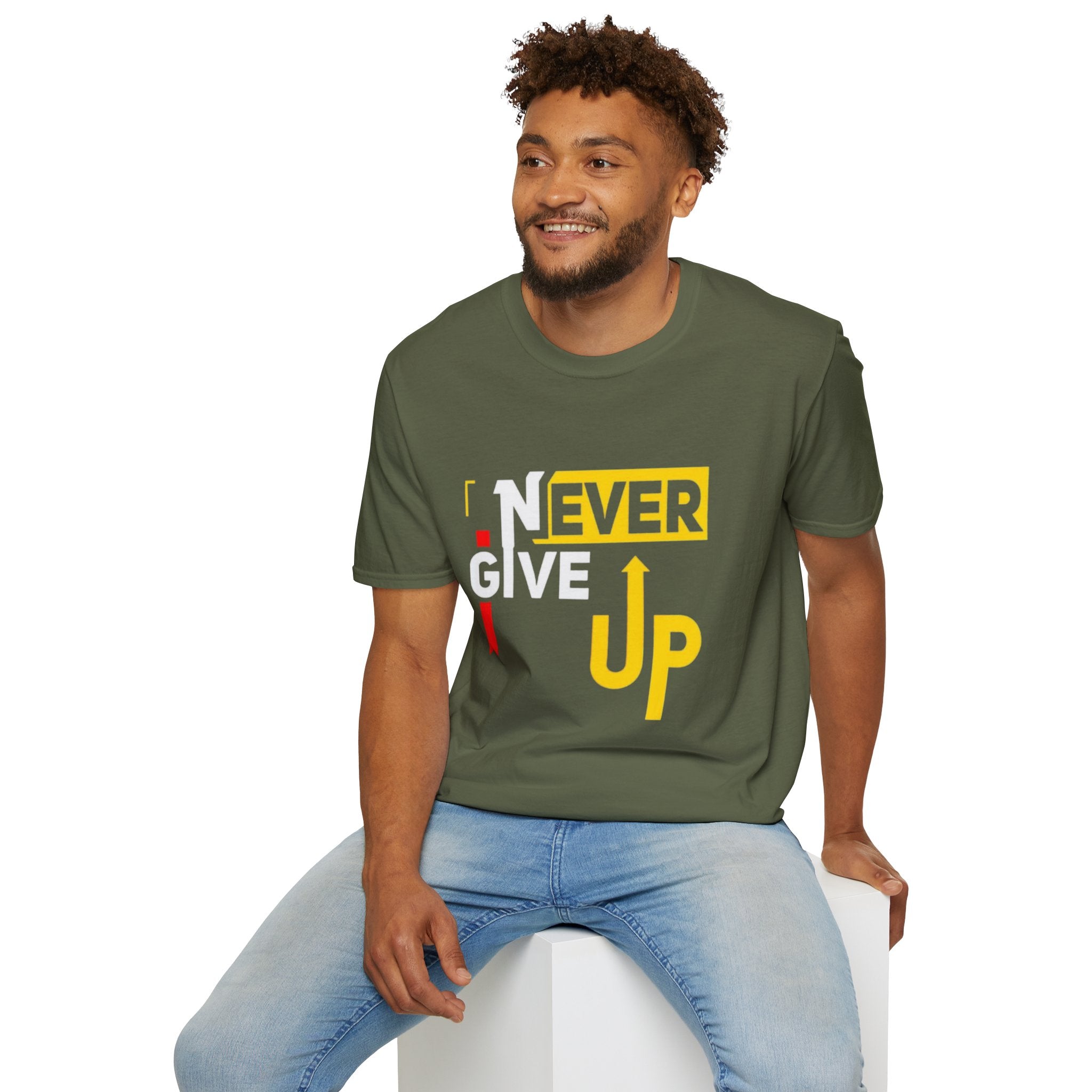 Never Give Up T-Shirt — Motivational Graphic Tee