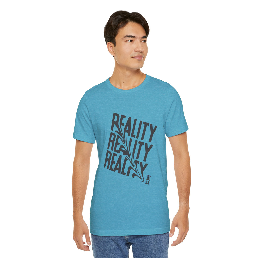 Reality Repeat Tee — Graphic Typography T-Shirt