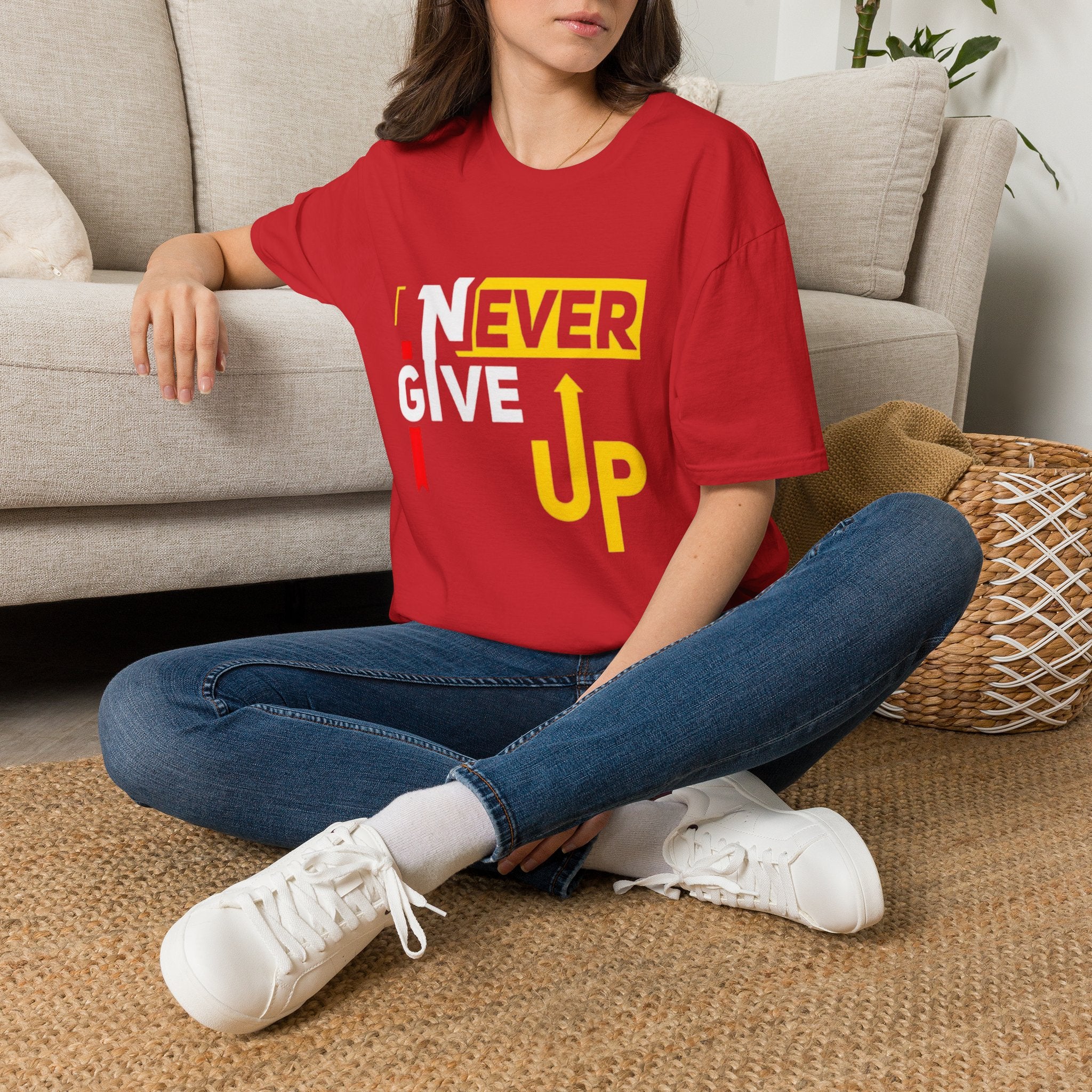 Never Give Up T-Shirt — Motivational Graphic Tee