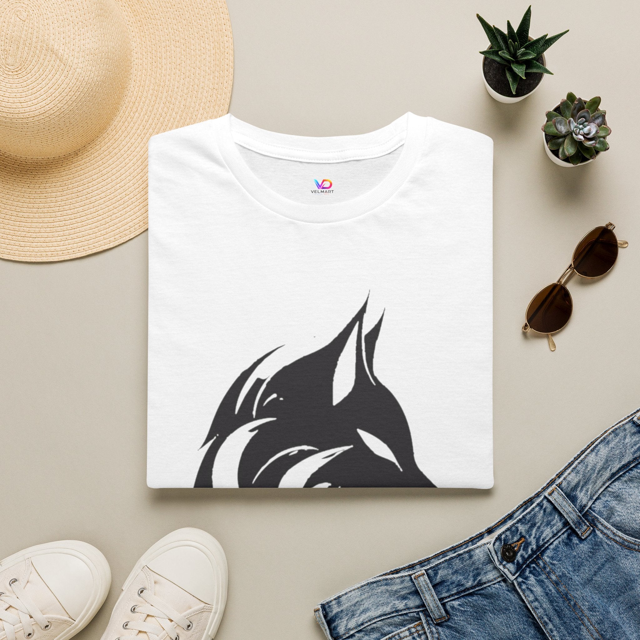 Wolf Silhouette T-Shirt — Tribal Black Wolf Graphic Tee
