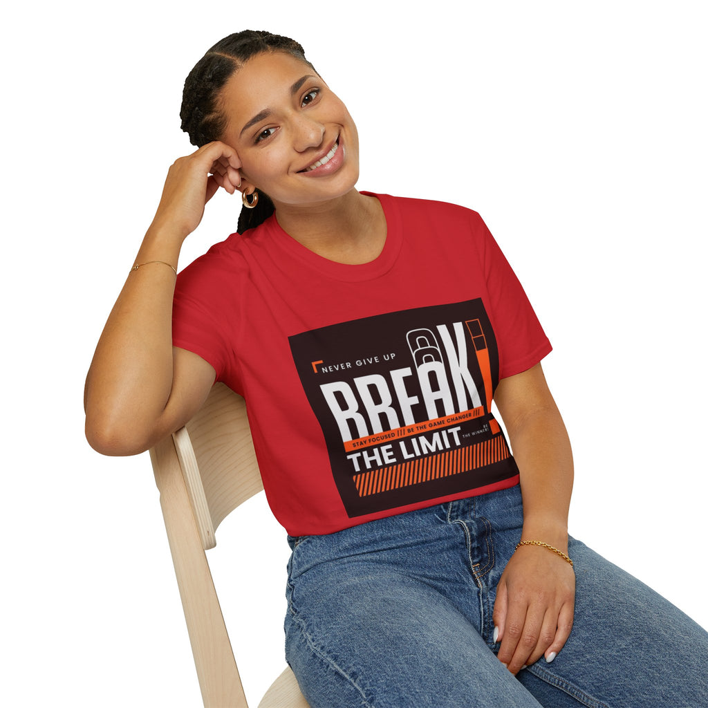 Break the Limit T-Shirt — “Never Give Up, Break” Motivational Graphic Tee