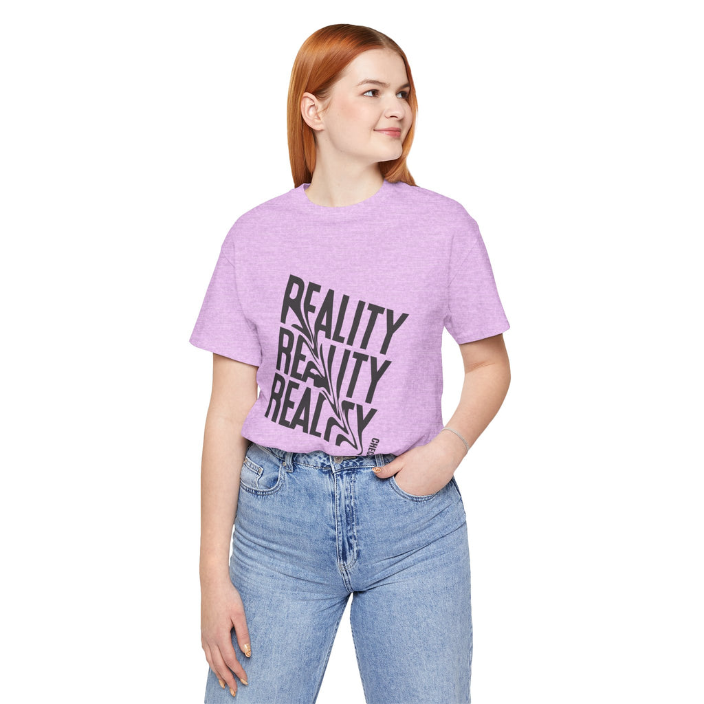 Reality Repeat Tee — Graphic Typography T-Shirt