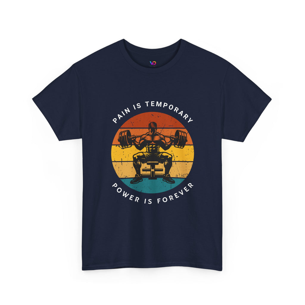 T-shirt d'entraînement – T-shirt de musculation rétro « La douleur est temporaire, la puissance est éternelle »