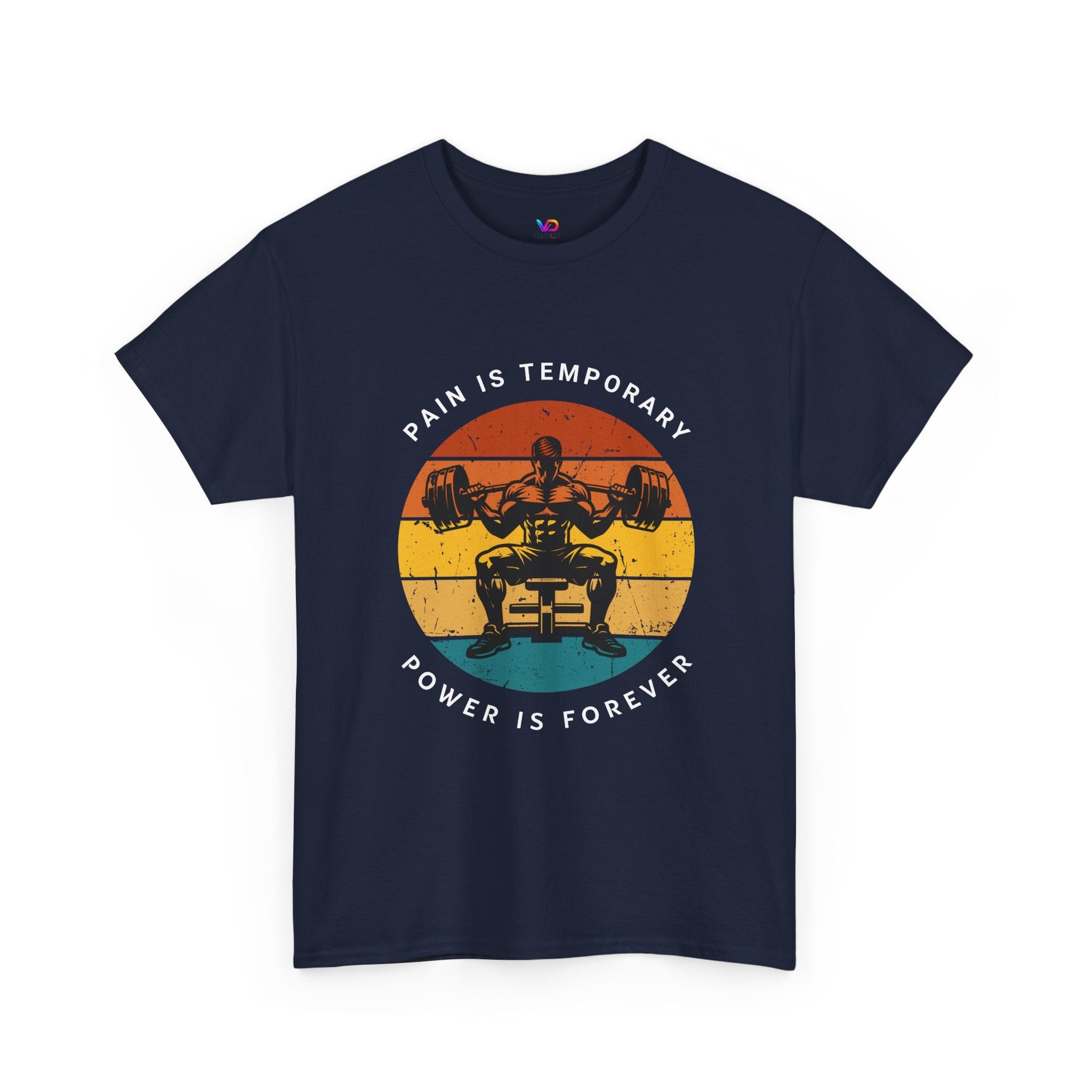 T-shirt d'entraînement – T-shirt de musculation rétro « La douleur est temporaire, la puissance est éternelle »