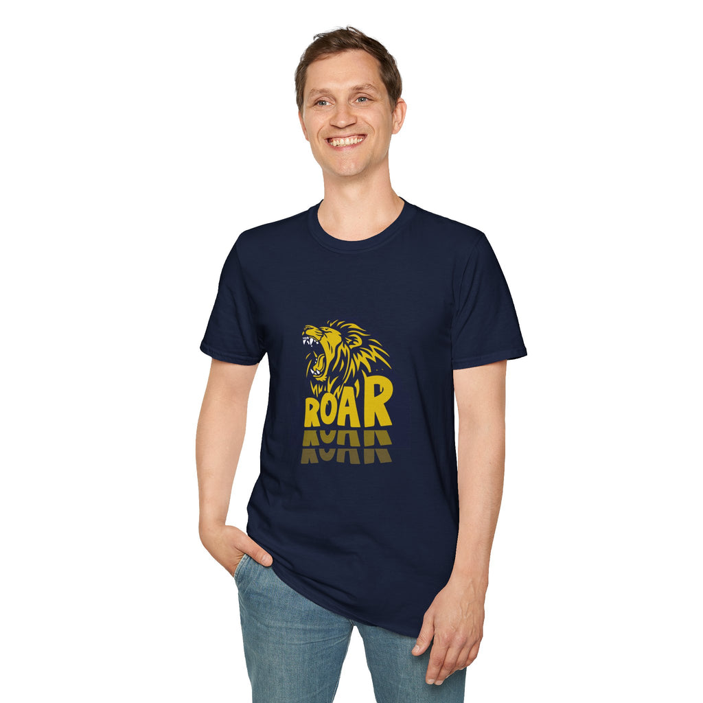 Roaring Lion T-Shirt — Bold Yellow & Navy Graphic Tee