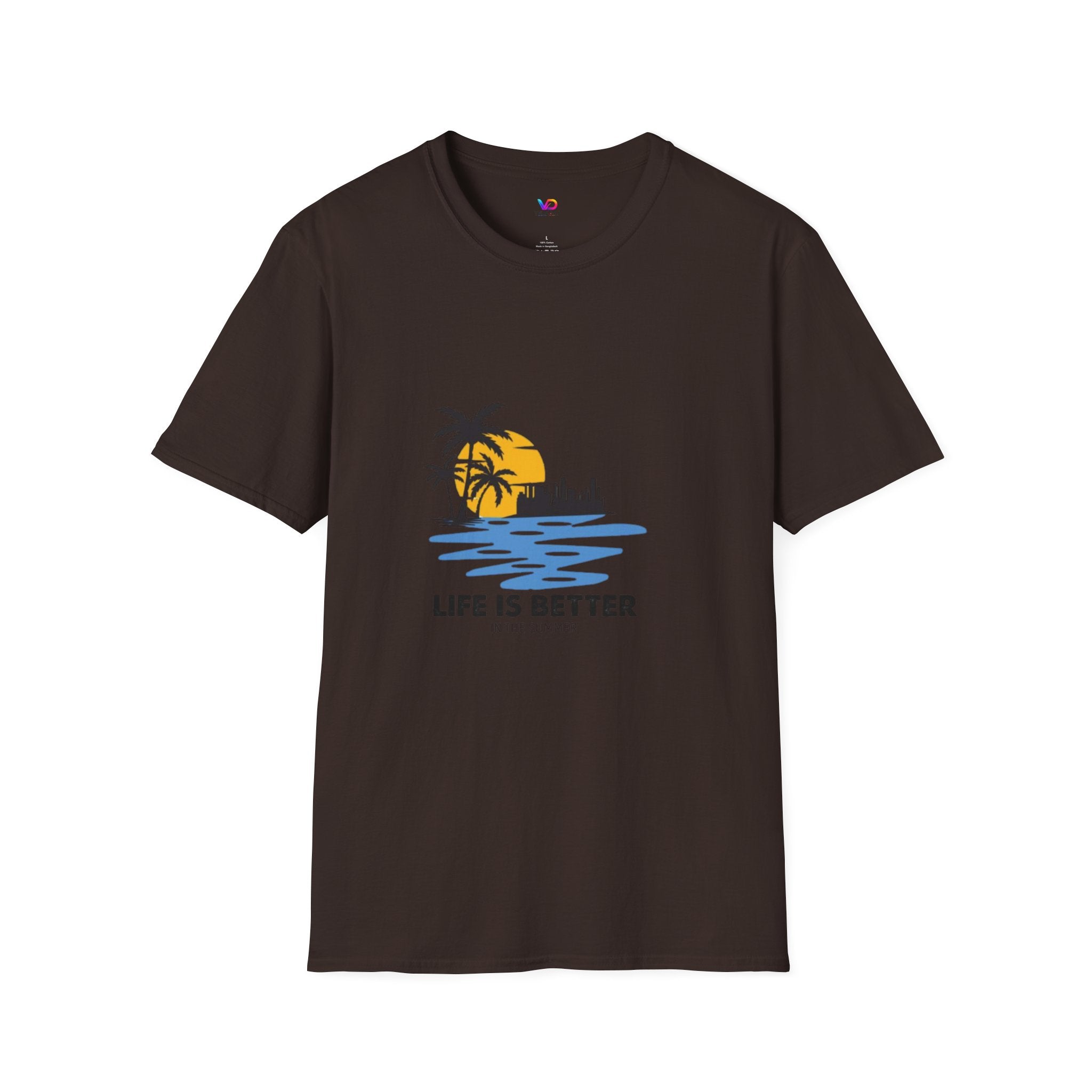 Sunset Beach T-Shirt — "Life Is Better" Palm Tree Graphic