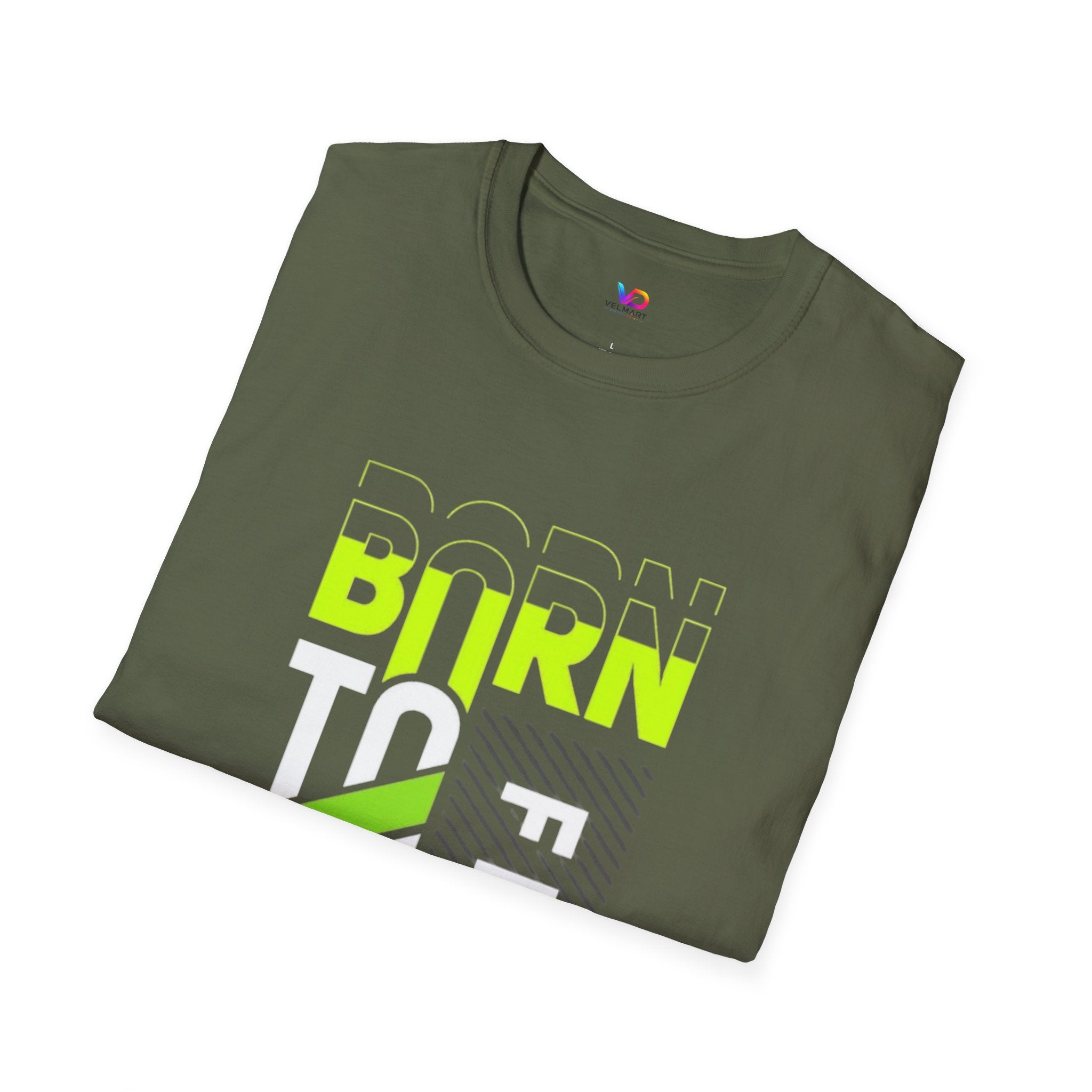 T-Shirt — Born To Be Free Neon Graphic Tee