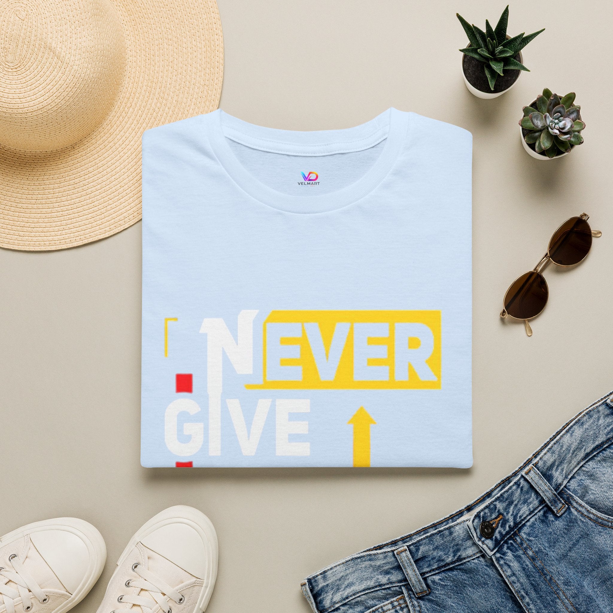 Never Give Up T-Shirt — Motivational Graphic Tee