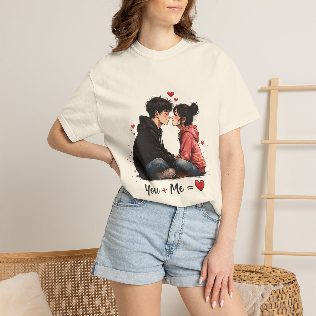 You + Me =  Romantic Couple T-Shirt