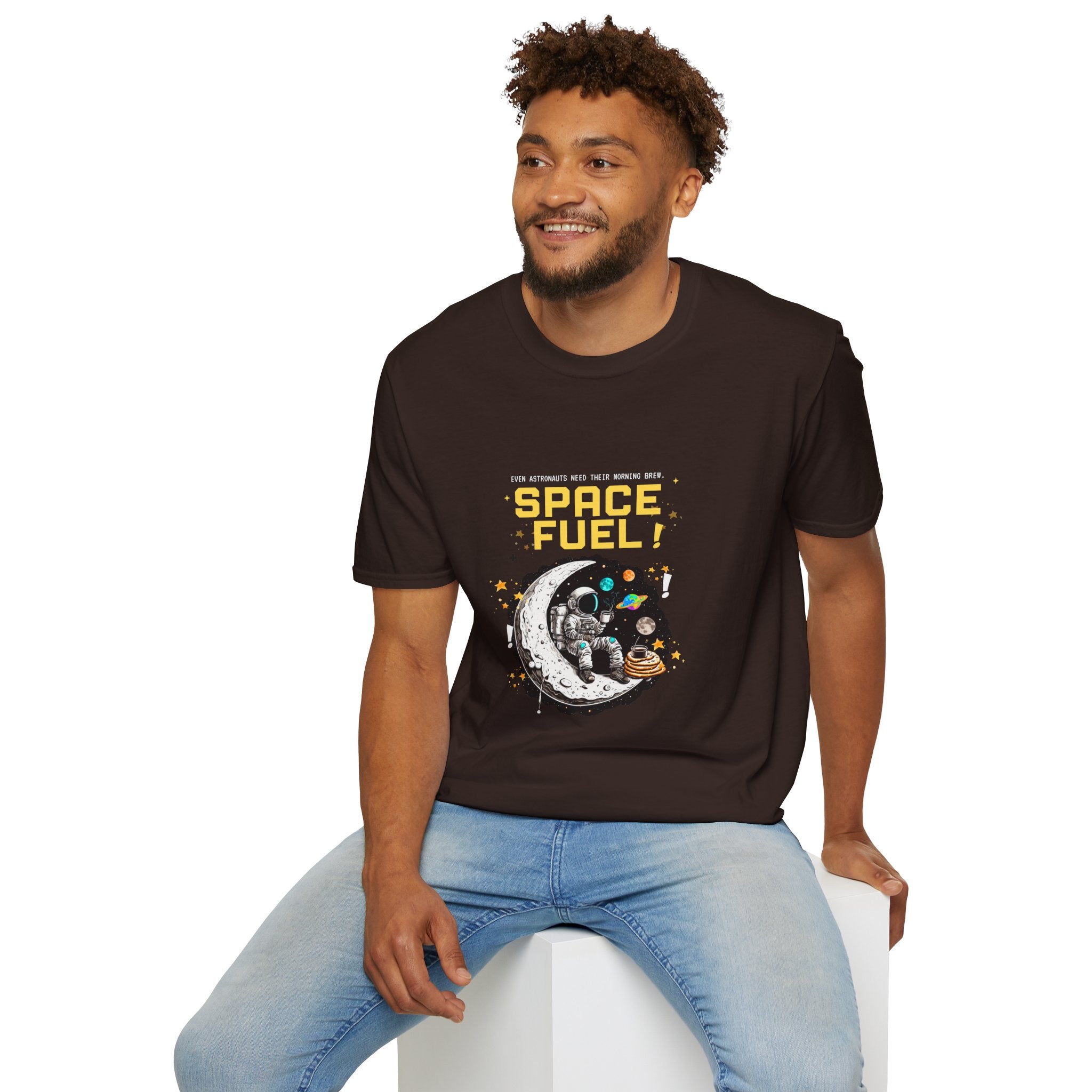 Space Fuel T-Shirt — Retro Planet Donut Graphic Tee