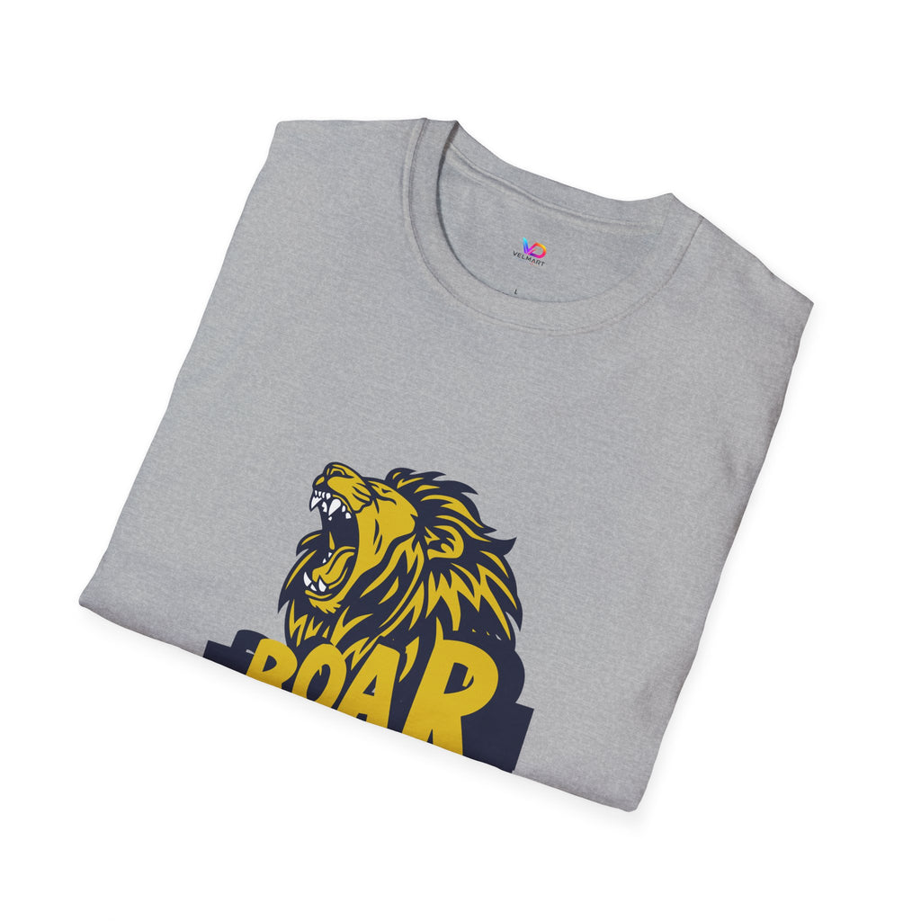 Roaring Lion T-Shirt — Bold Yellow & Navy Graphic Tee