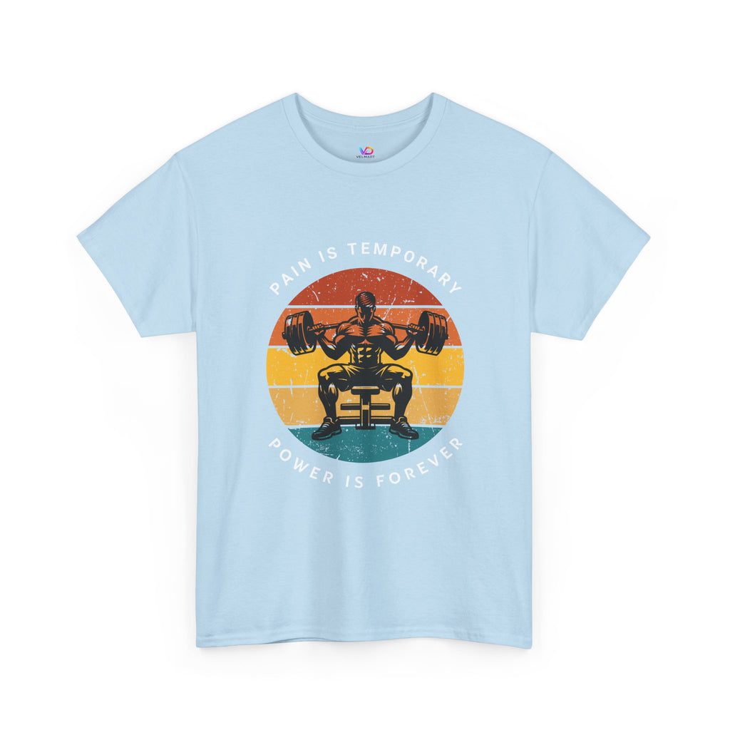 T-shirt d'entraînement – T-shirt de musculation rétro « La douleur est temporaire, la puissance est éternelle »