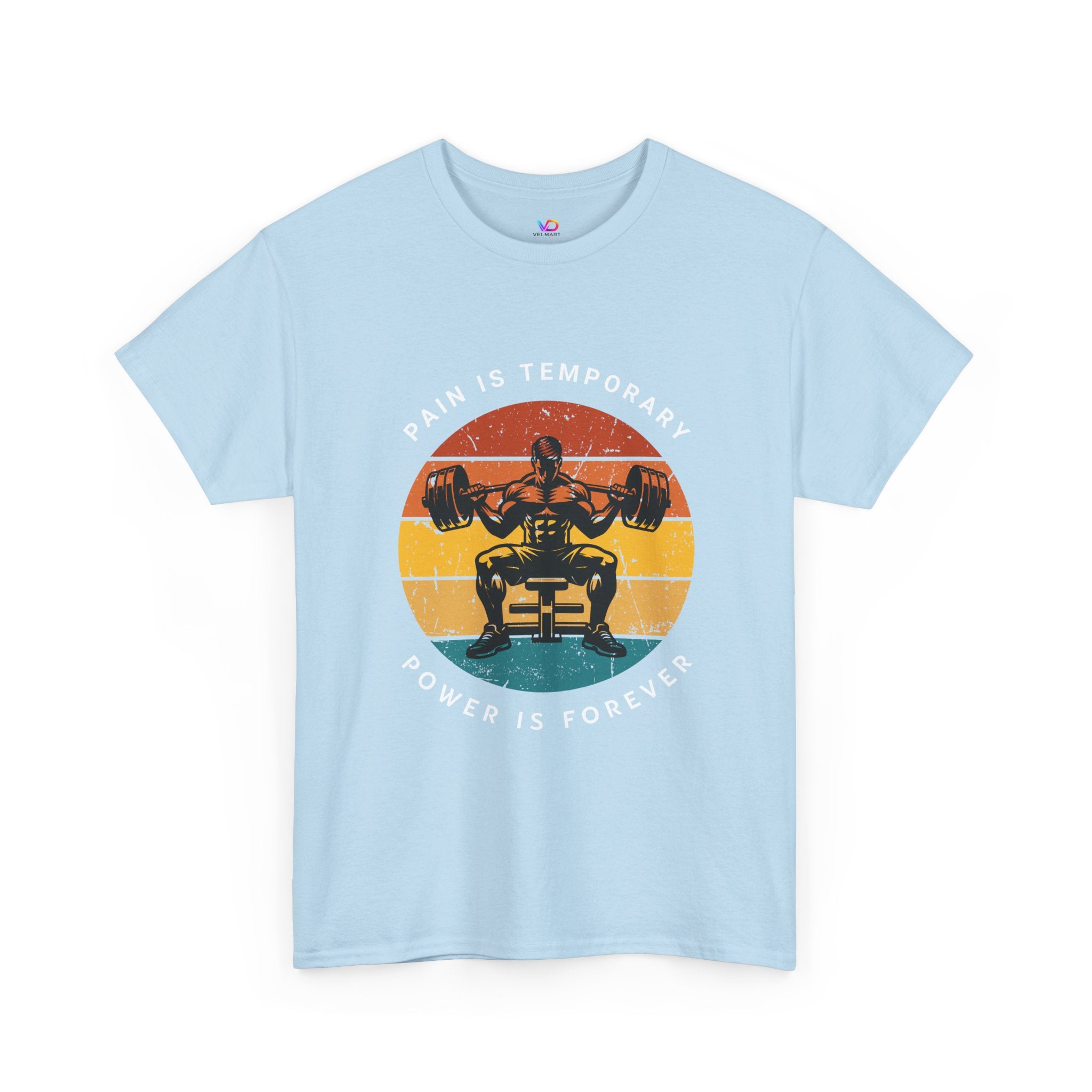 T-shirt d'entraînement – T-shirt de musculation rétro « La douleur est temporaire, la puissance est éternelle »