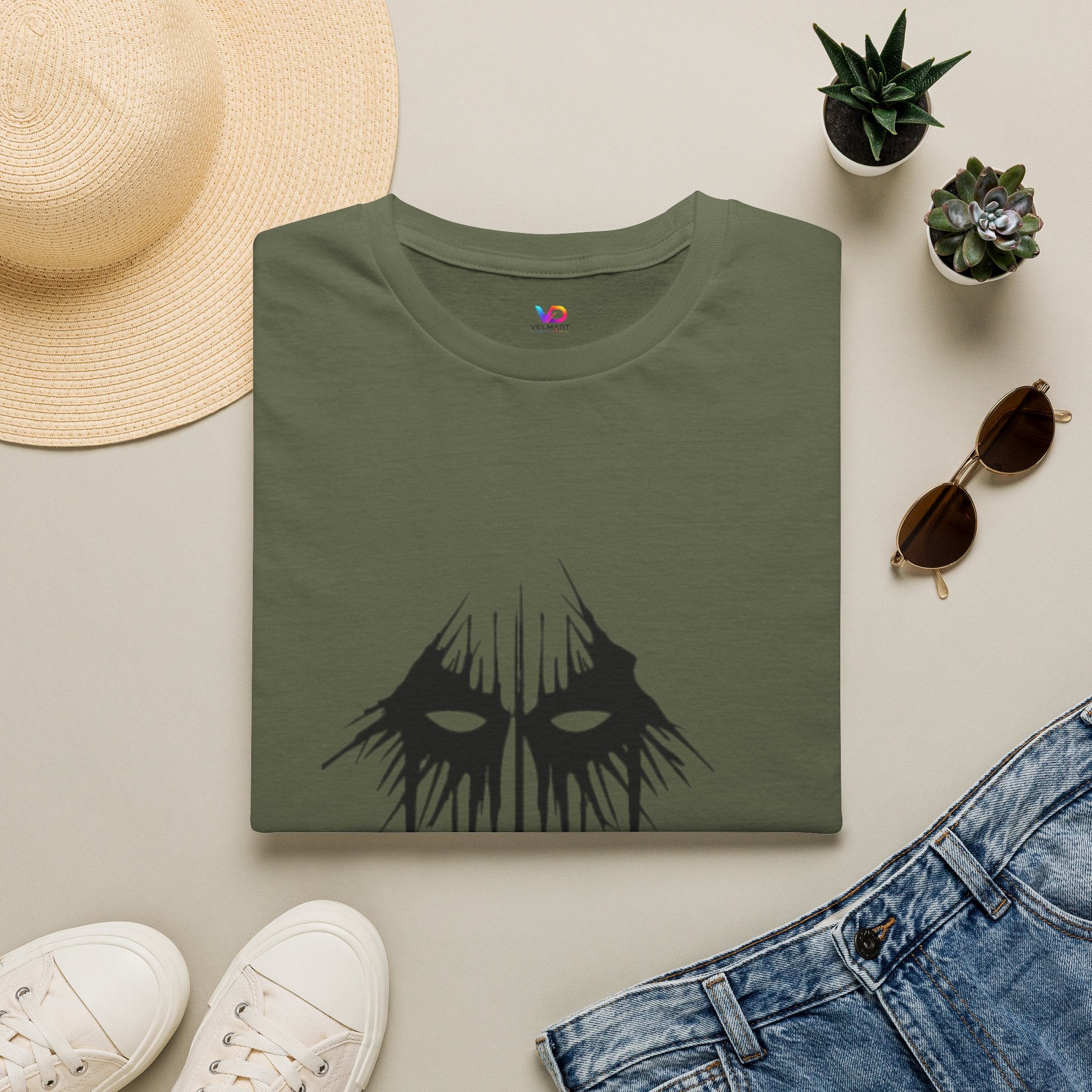 Horror Mask T-Shirt — Dripping Eyes Graphic Tee