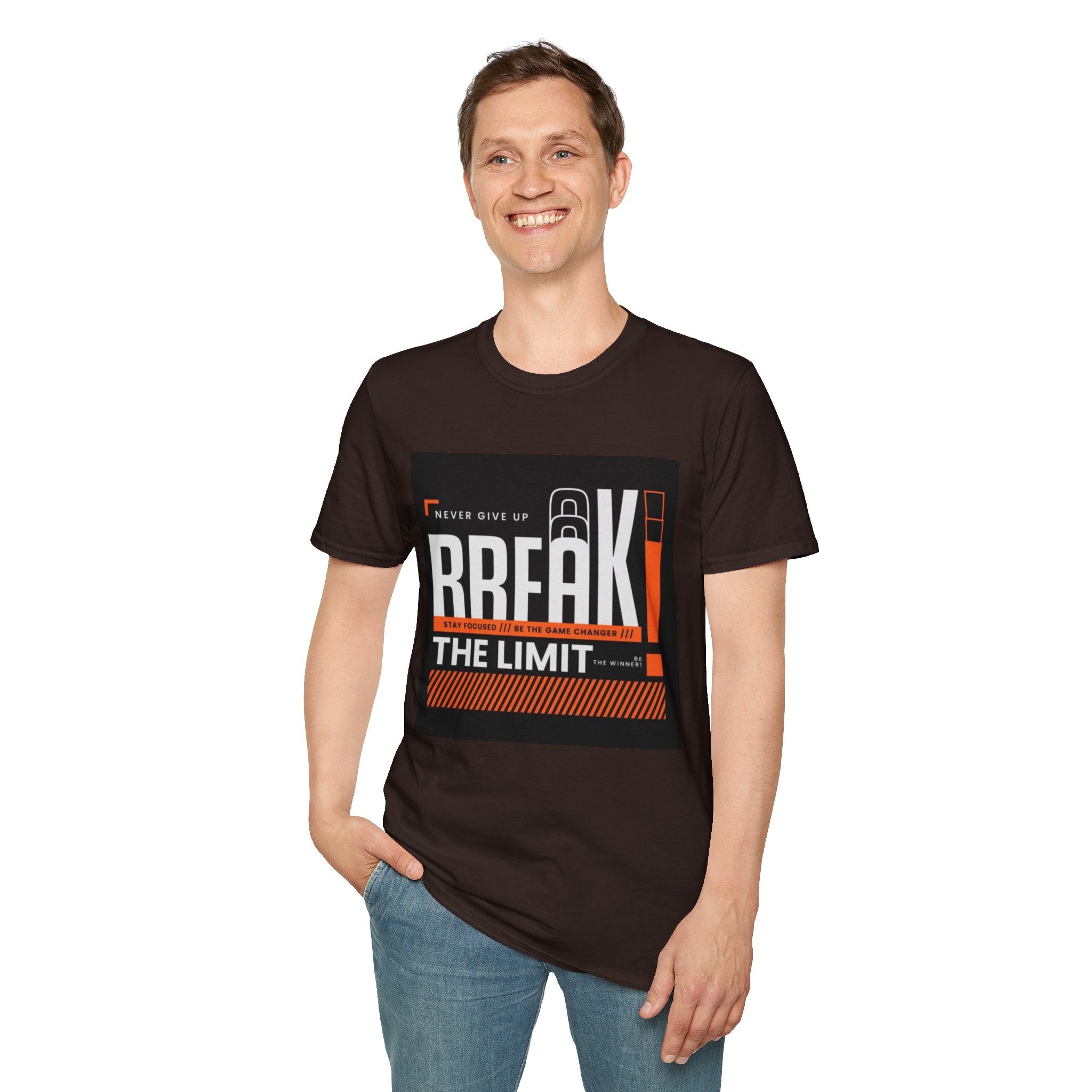 Break the Limit T-Shirt — “Never Give Up, Break” Motivational Graphic Tee