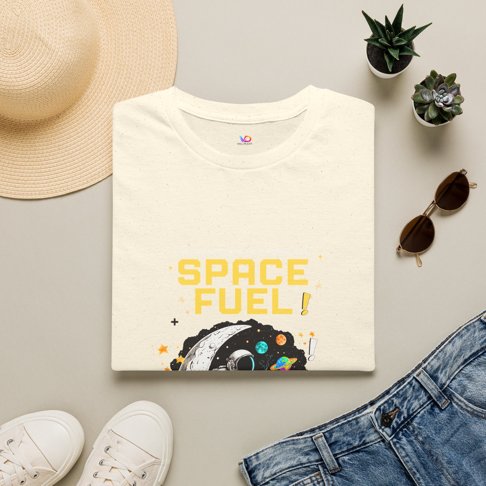 Space Fuel T-Shirt — Retro Planet Donut Graphic Tee