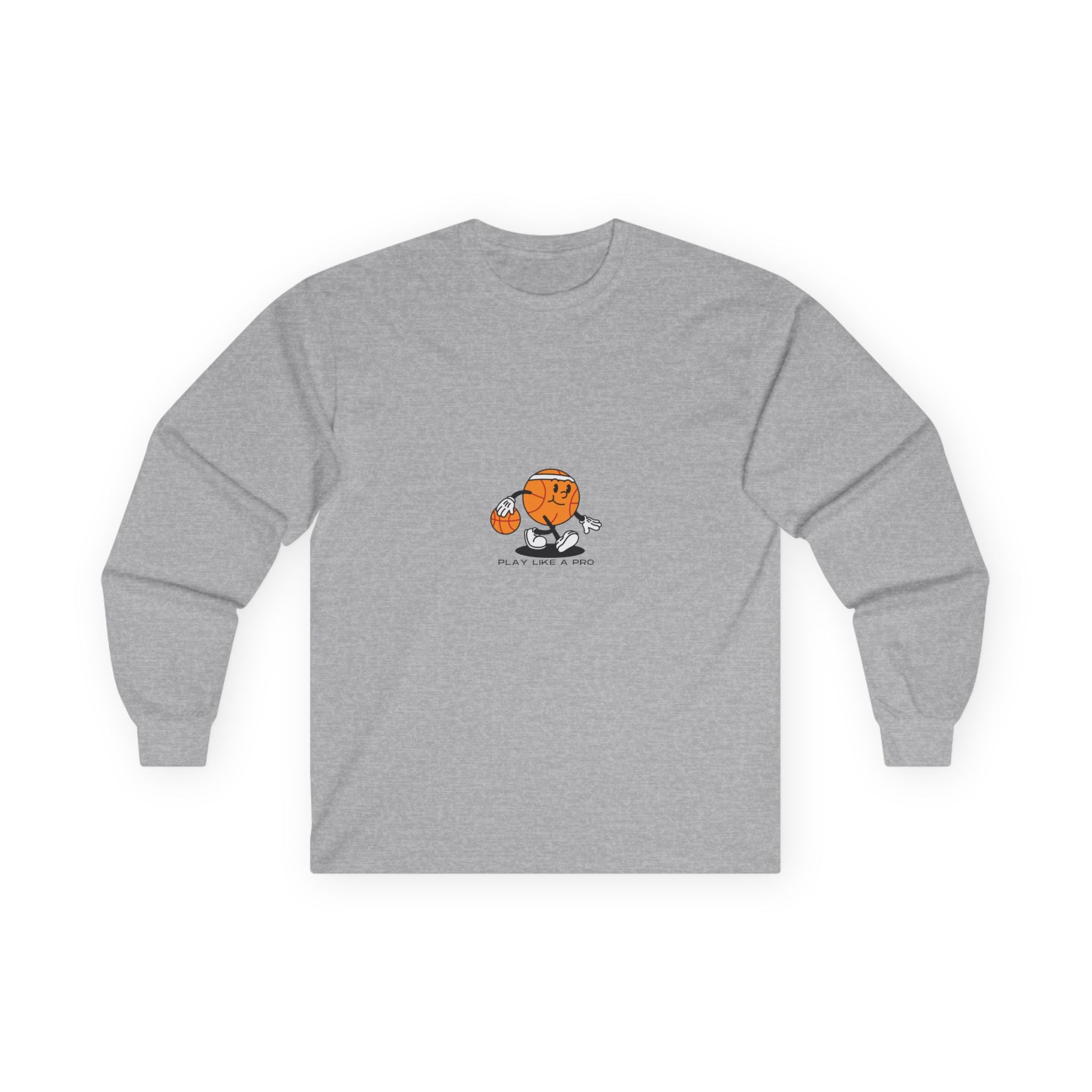 Basketball Cartoon Long Sleeve Tee – 'Ballin' Little Legend' Graphic Shirt
