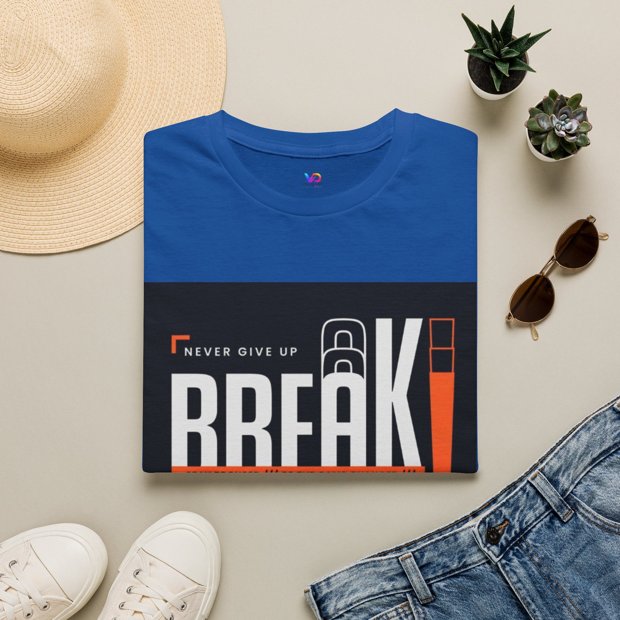 Break the Limit T-Shirt — “Never Give Up, Break” Motivational Graphic Tee