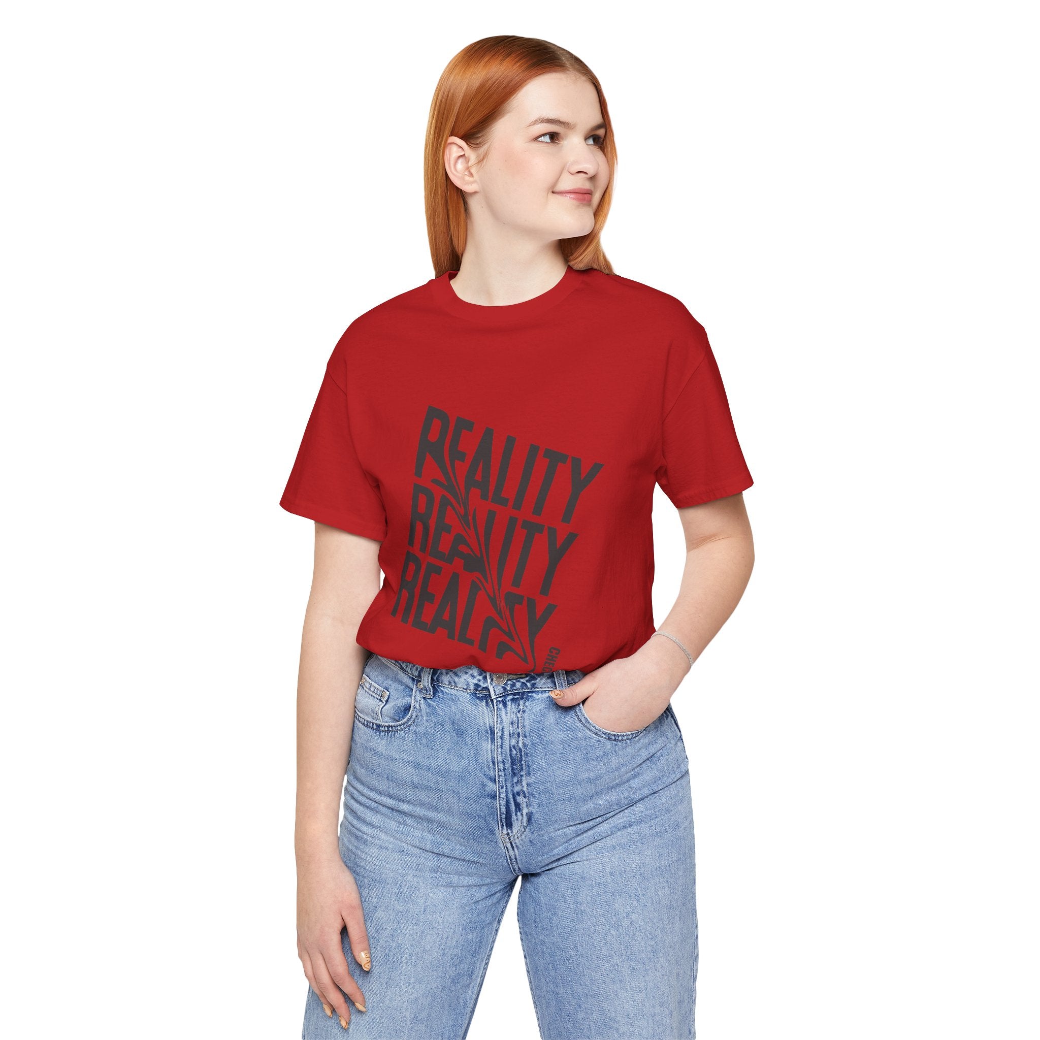 Reality Repeat Tee — Graphic Typography T-Shirt