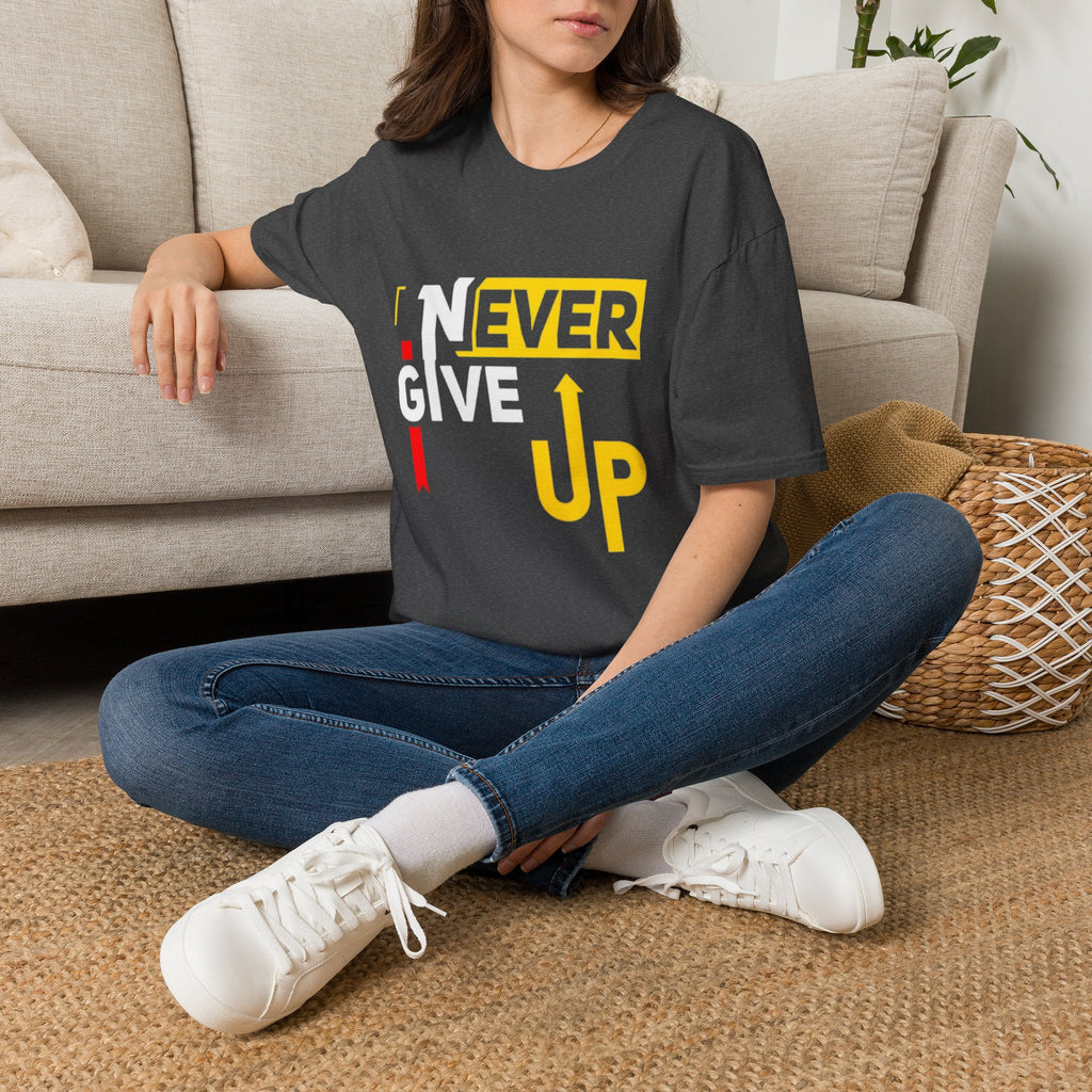 Never Give Up T-Shirt — Motivational Graphic Tee
