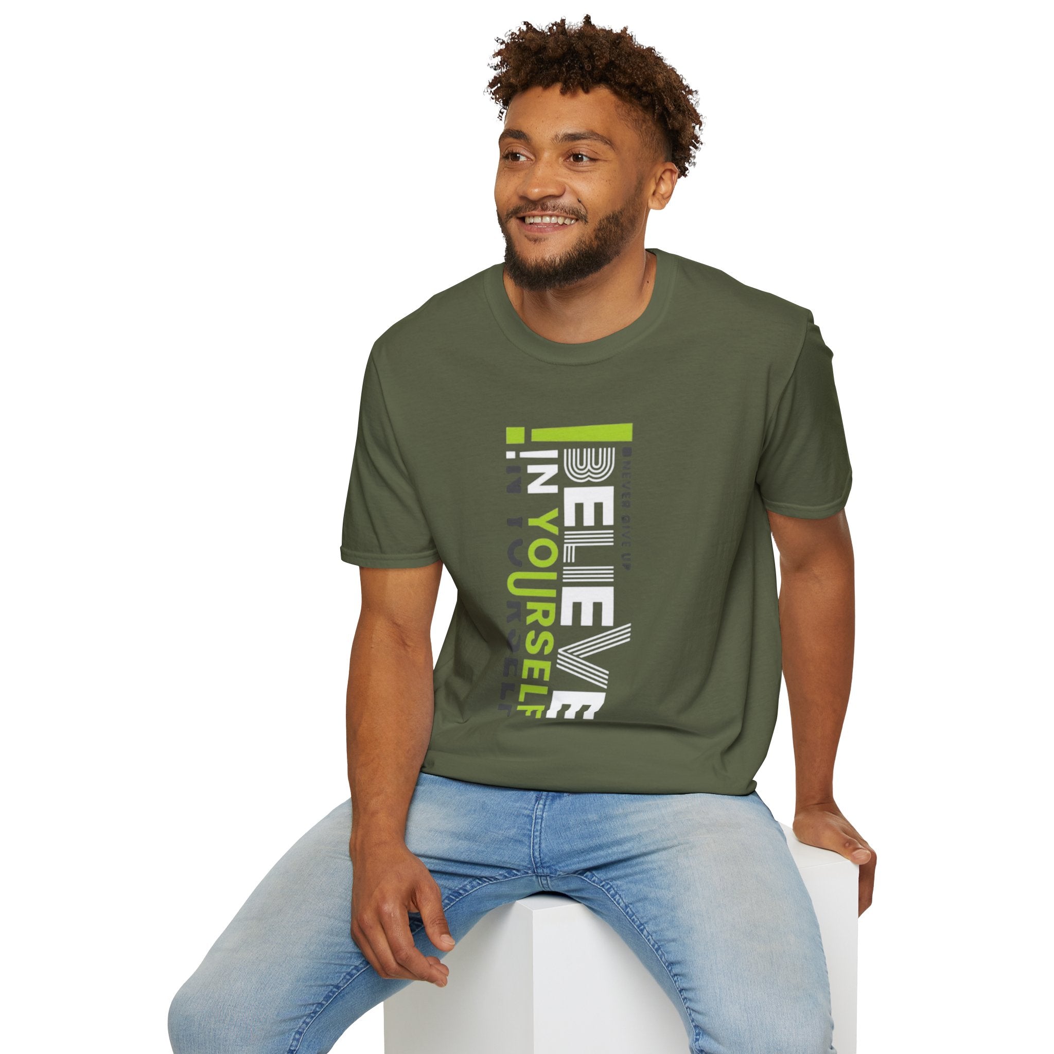 T-Shirt — "Be Yourself" Vertical Motivational Graphic Tee
