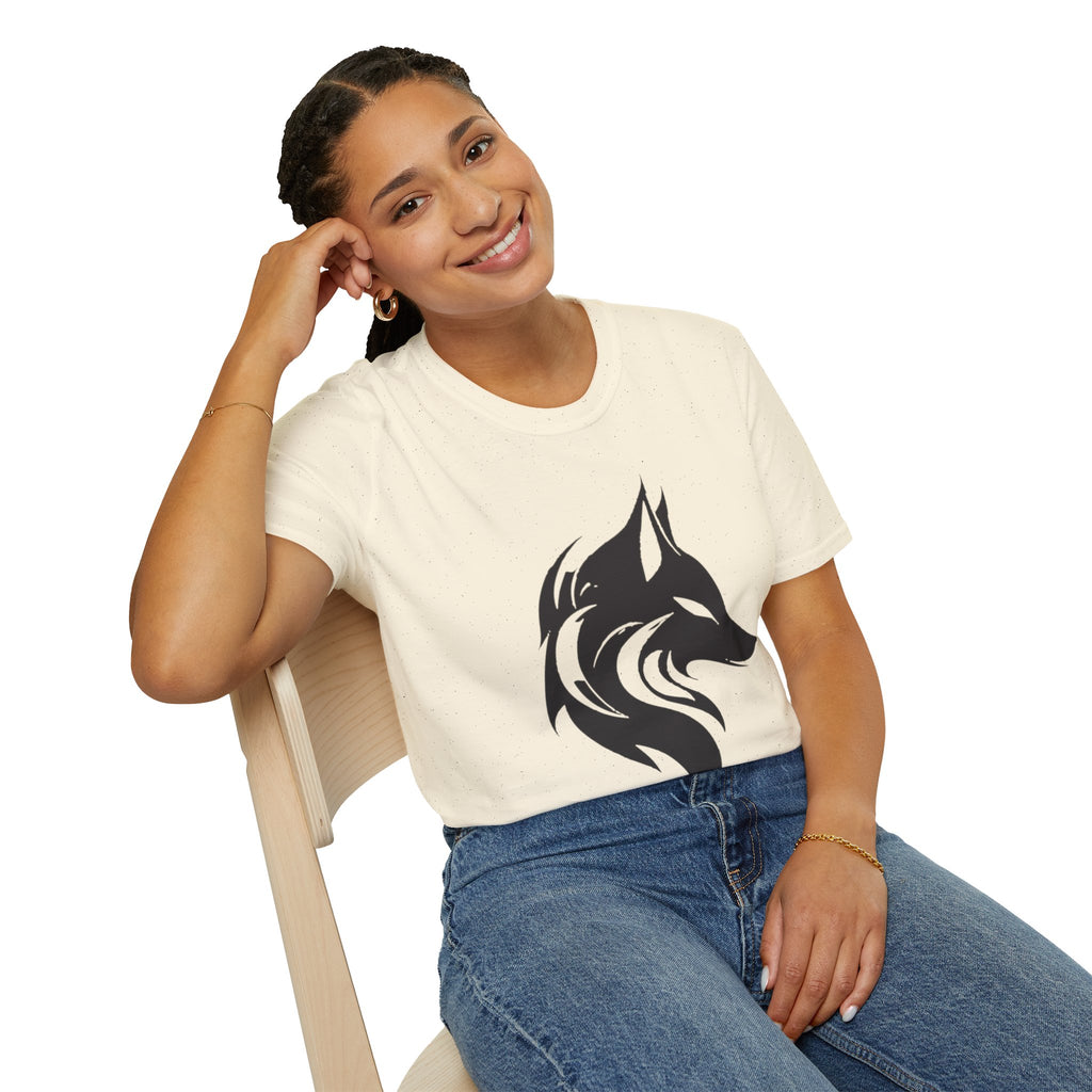 Wolf Silhouette T-Shirt — Tribal Black Wolf Graphic Tee