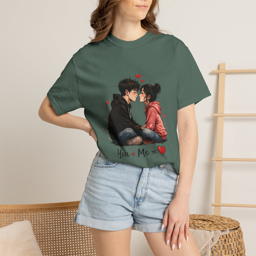 You + Me =  Romantic Couple T-Shirt