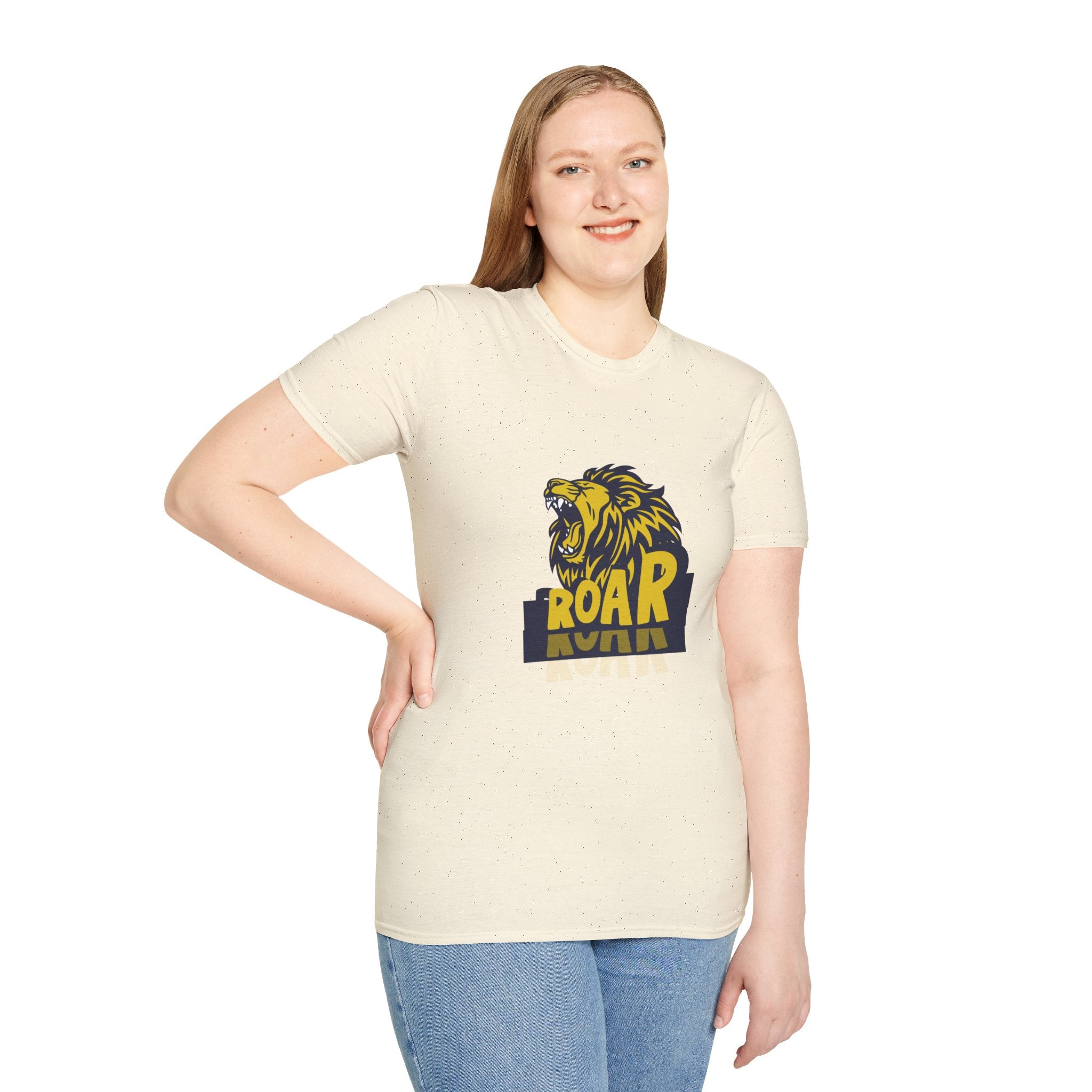 Roaring Lion T-Shirt — Bold Yellow & Navy Graphic Tee