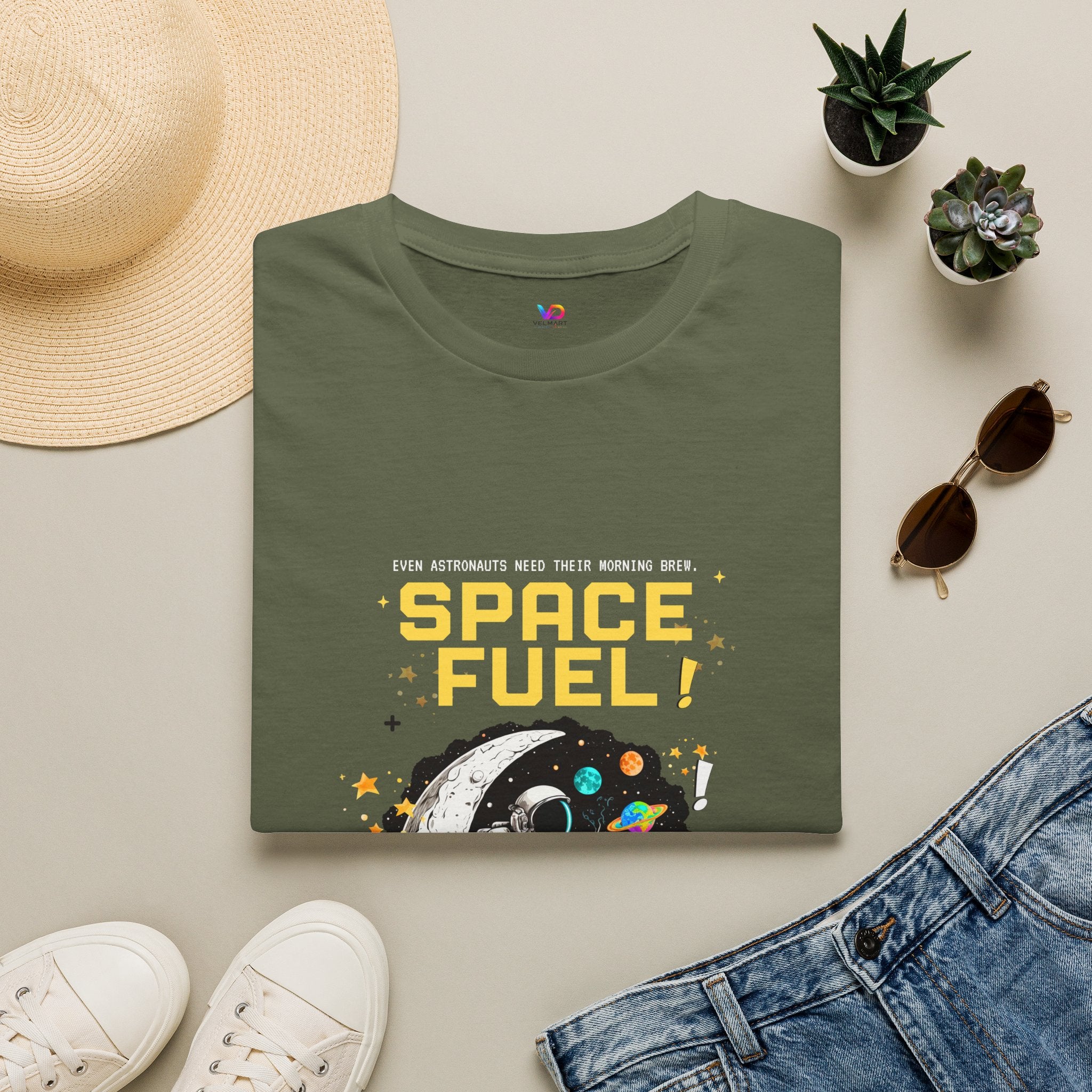 Space Fuel T-Shirt — Retro Planet Donut Graphic Tee