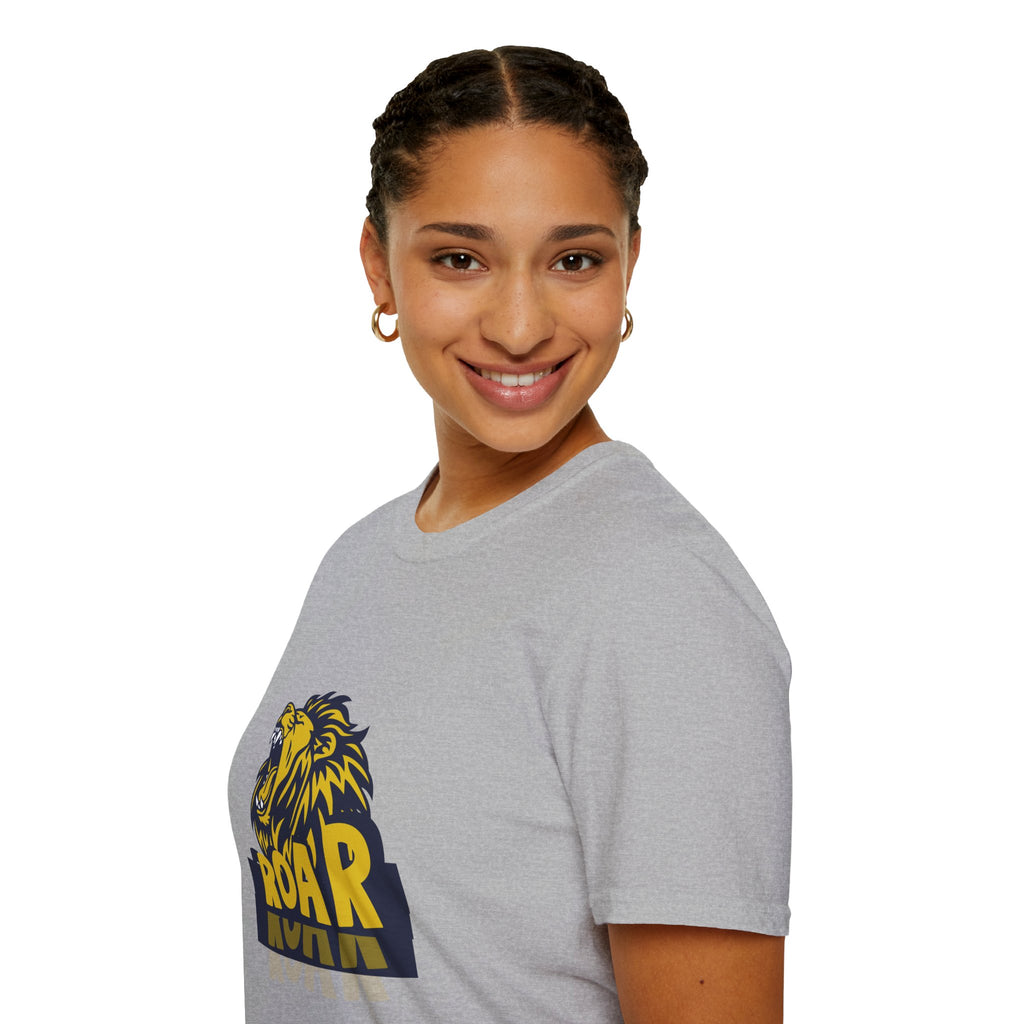 Roaring Lion T-Shirt — Bold Yellow & Navy Graphic Tee