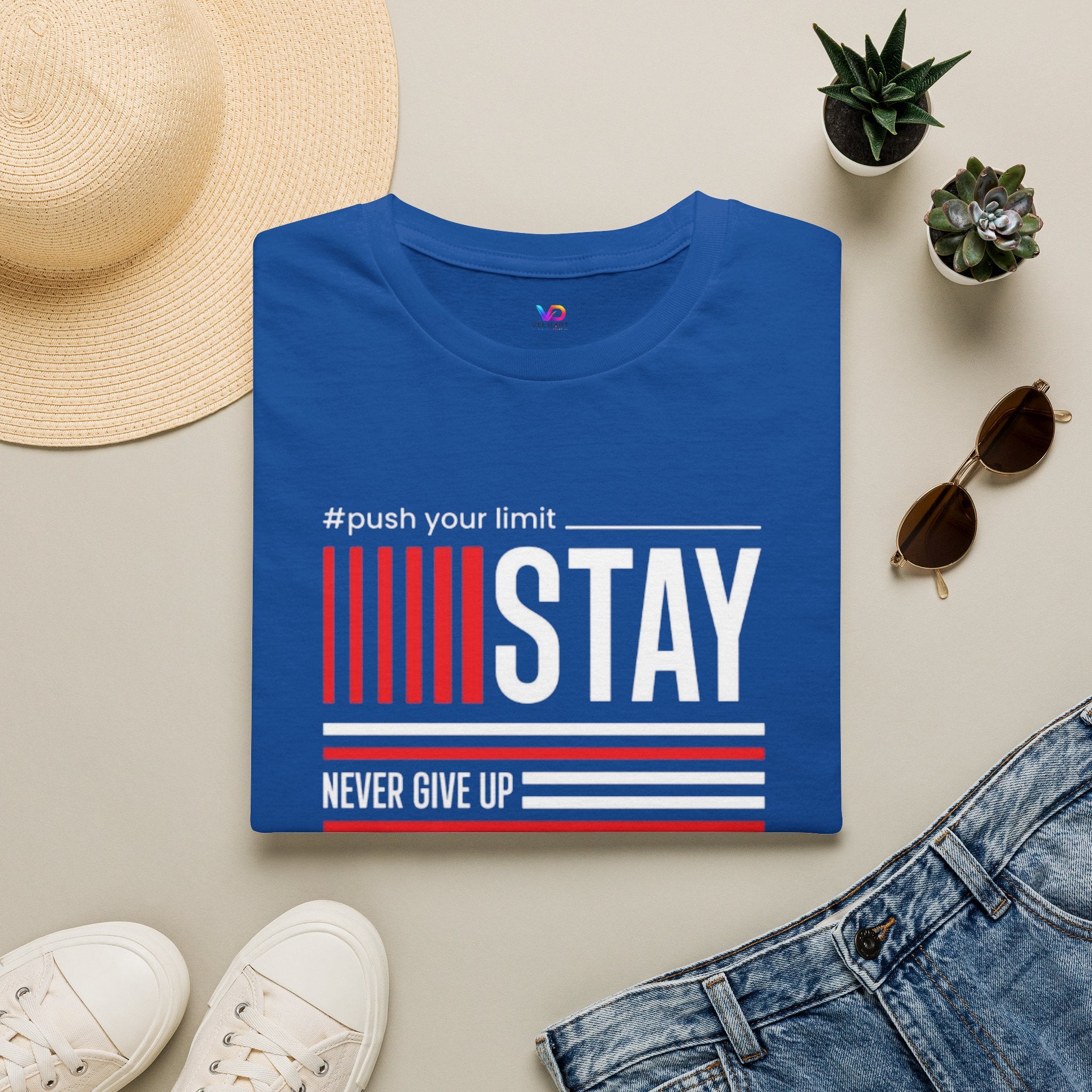 Stay Strong Graphic T-Shirt — "Stay" Motivational Tee (Never Give Up)